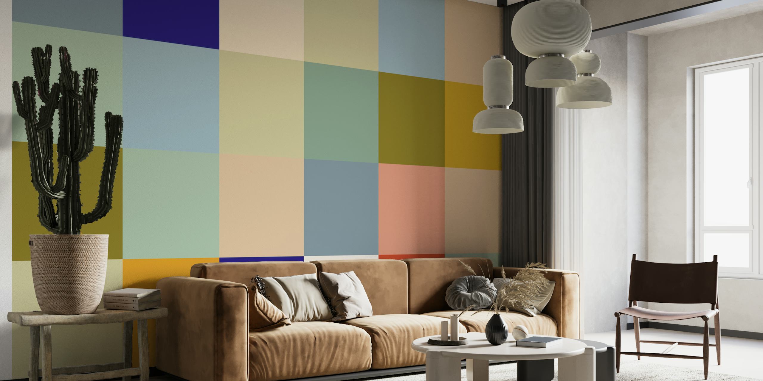 Vivid Squares tapet i et rom