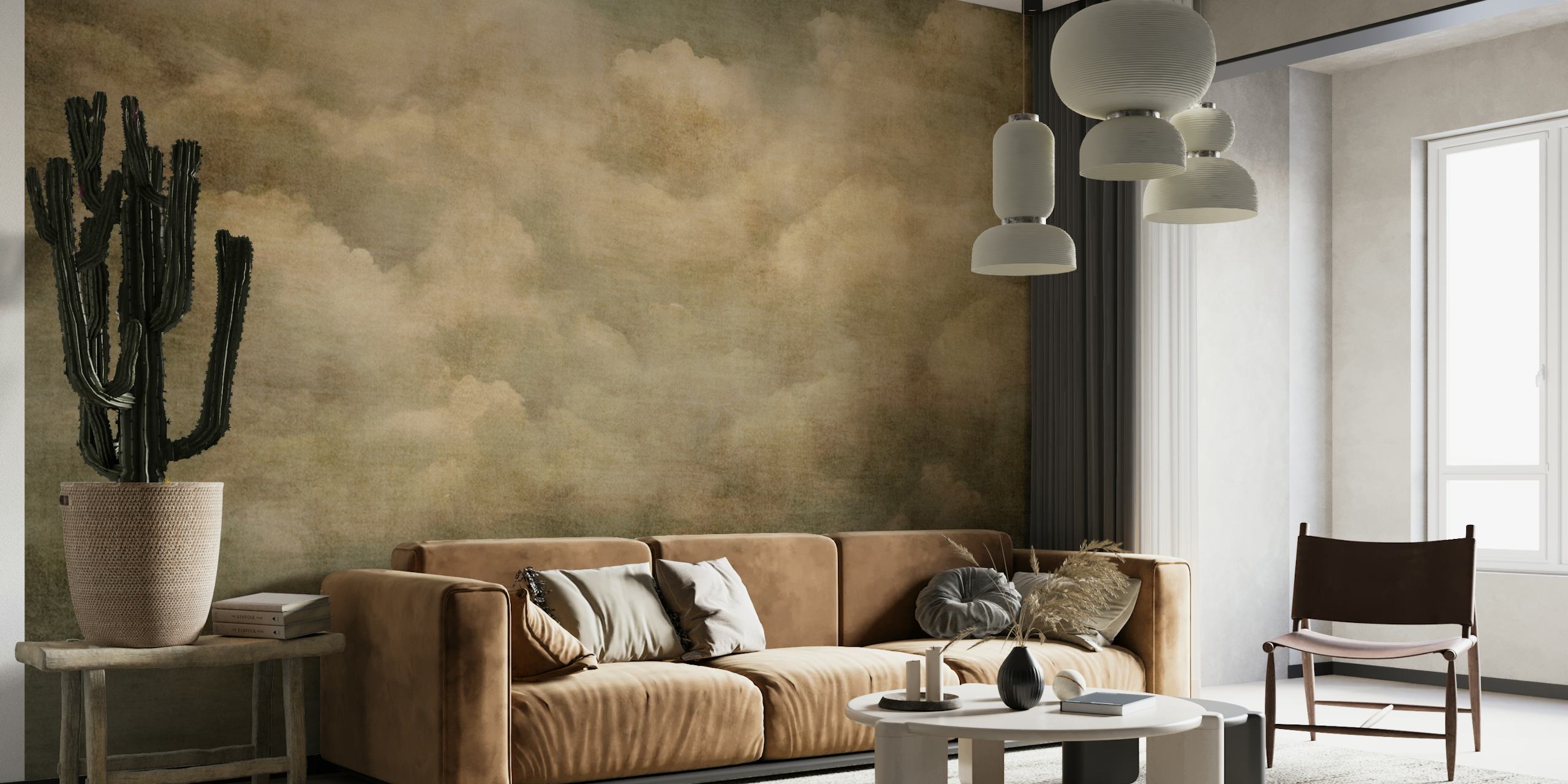 Cotton Candy Clouds wallpaper in a room