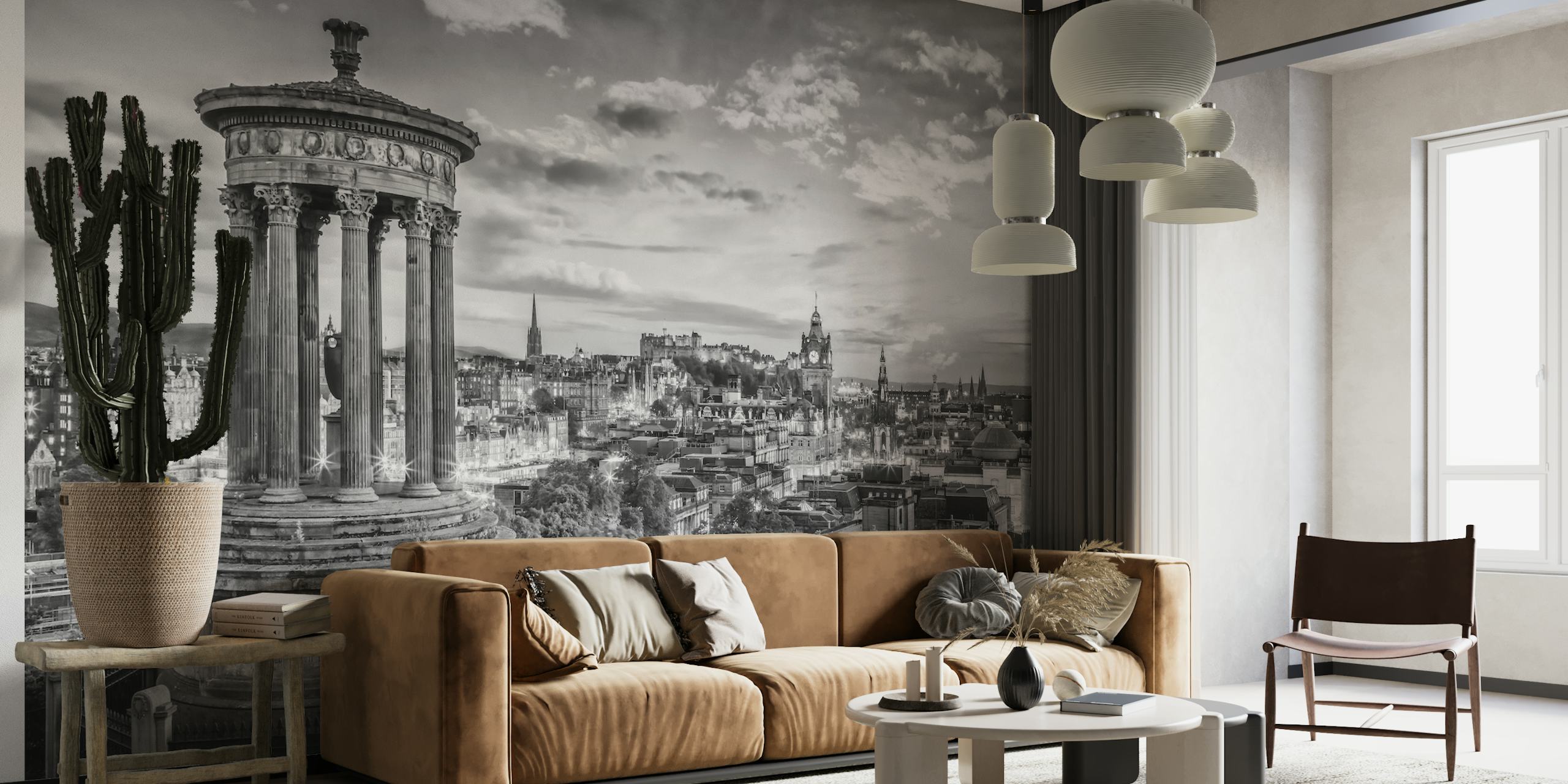 Edinburgh evening mood - Monochrome wallpaper