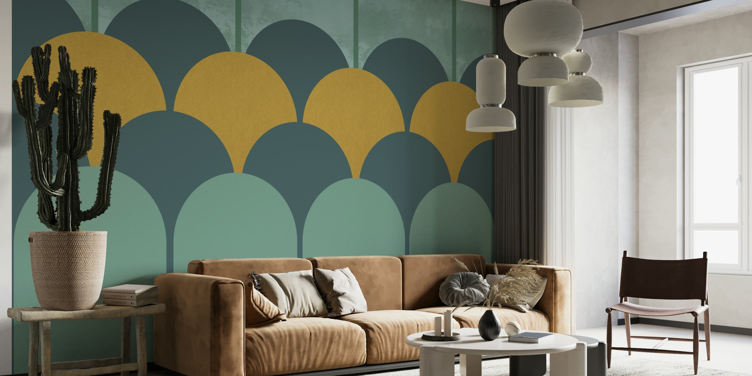 Geometric Art Deco Forms wallpaper