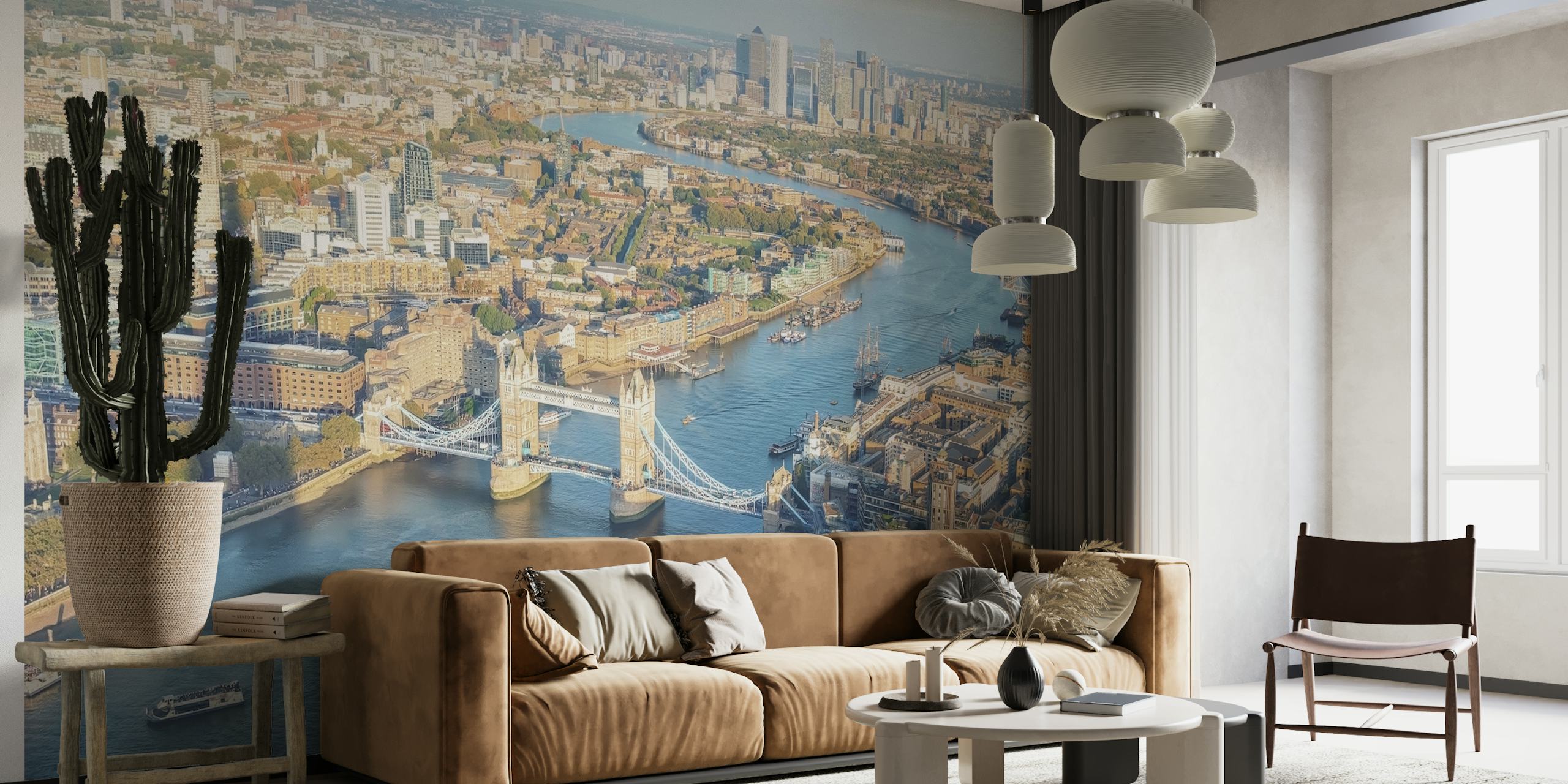 Carta da parati della skyline di London City in una stanza