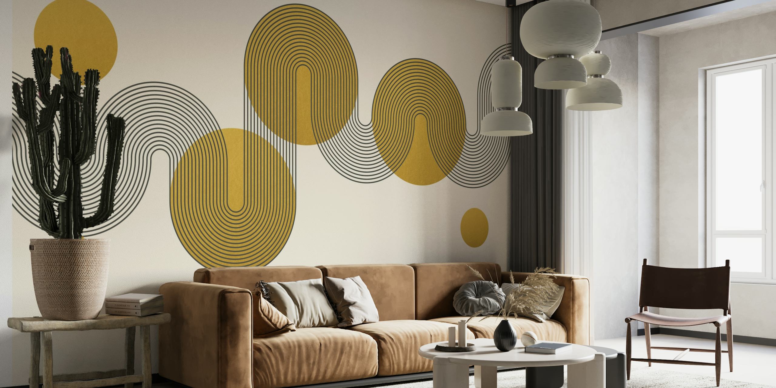 Curvy Bauhaus Luxury wallpaper