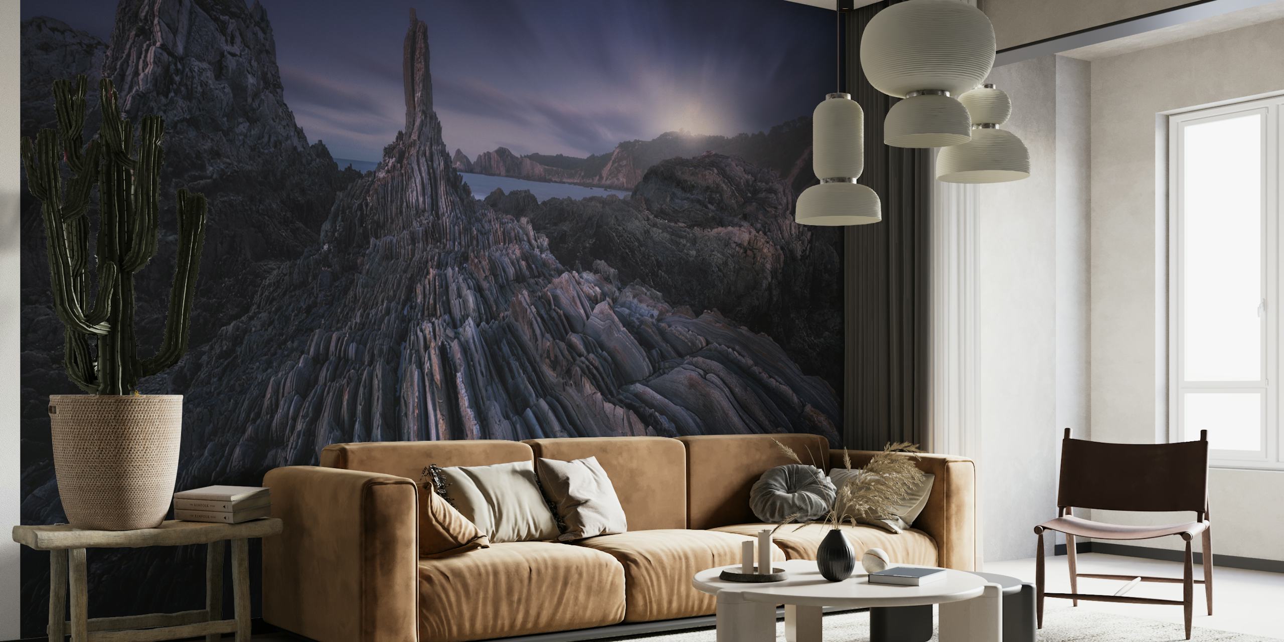 Gueirua Needles wallpaper in a modern room