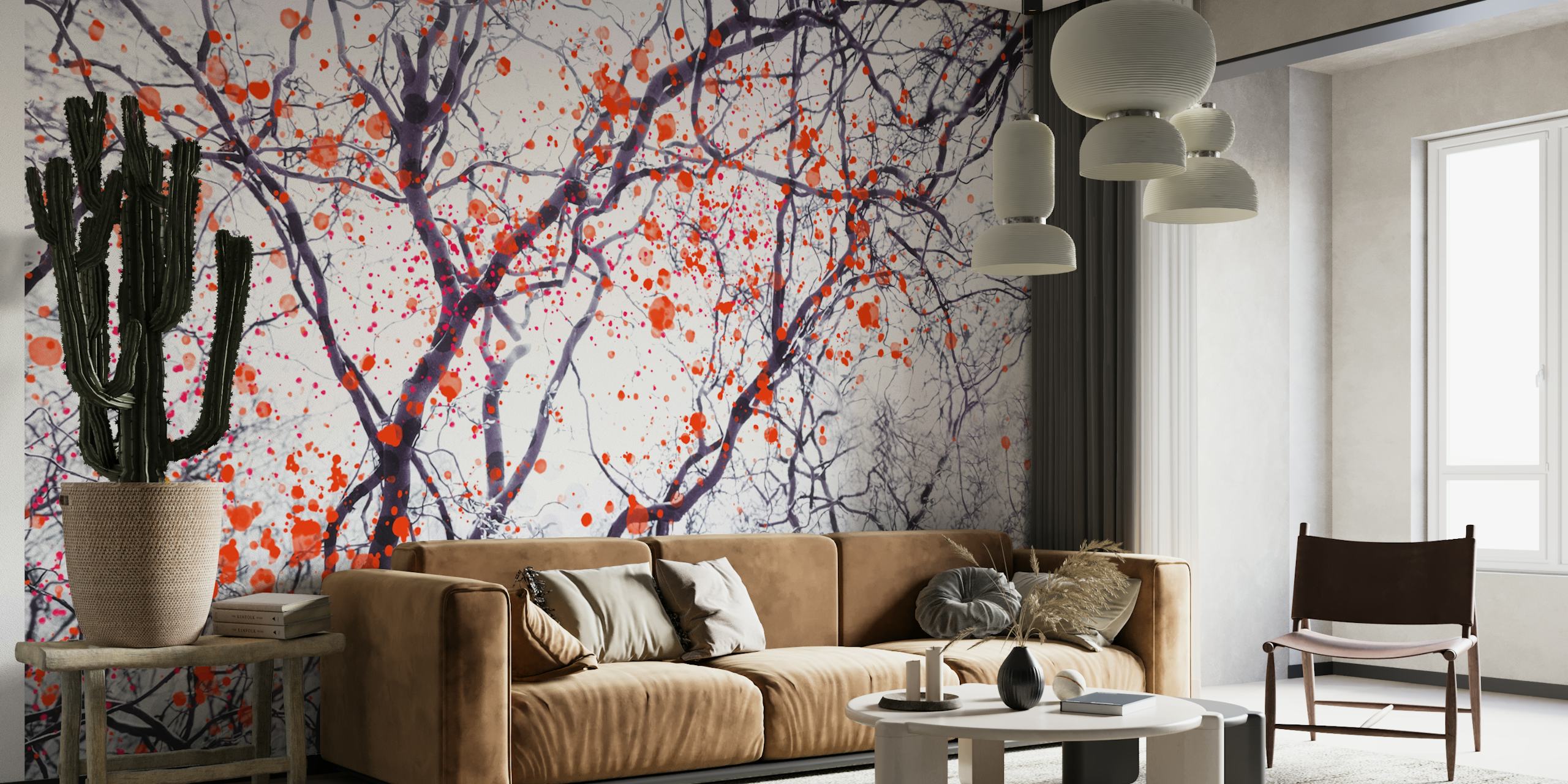 Fire Blossom Tree 4 design tapetů