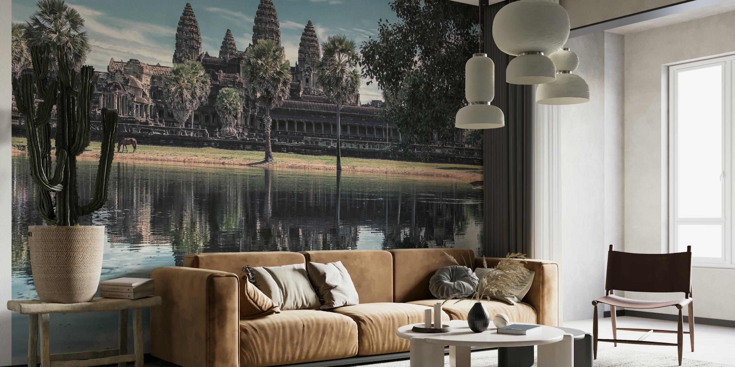 Tapeta Angkor Wat wyświetlona w pokoju