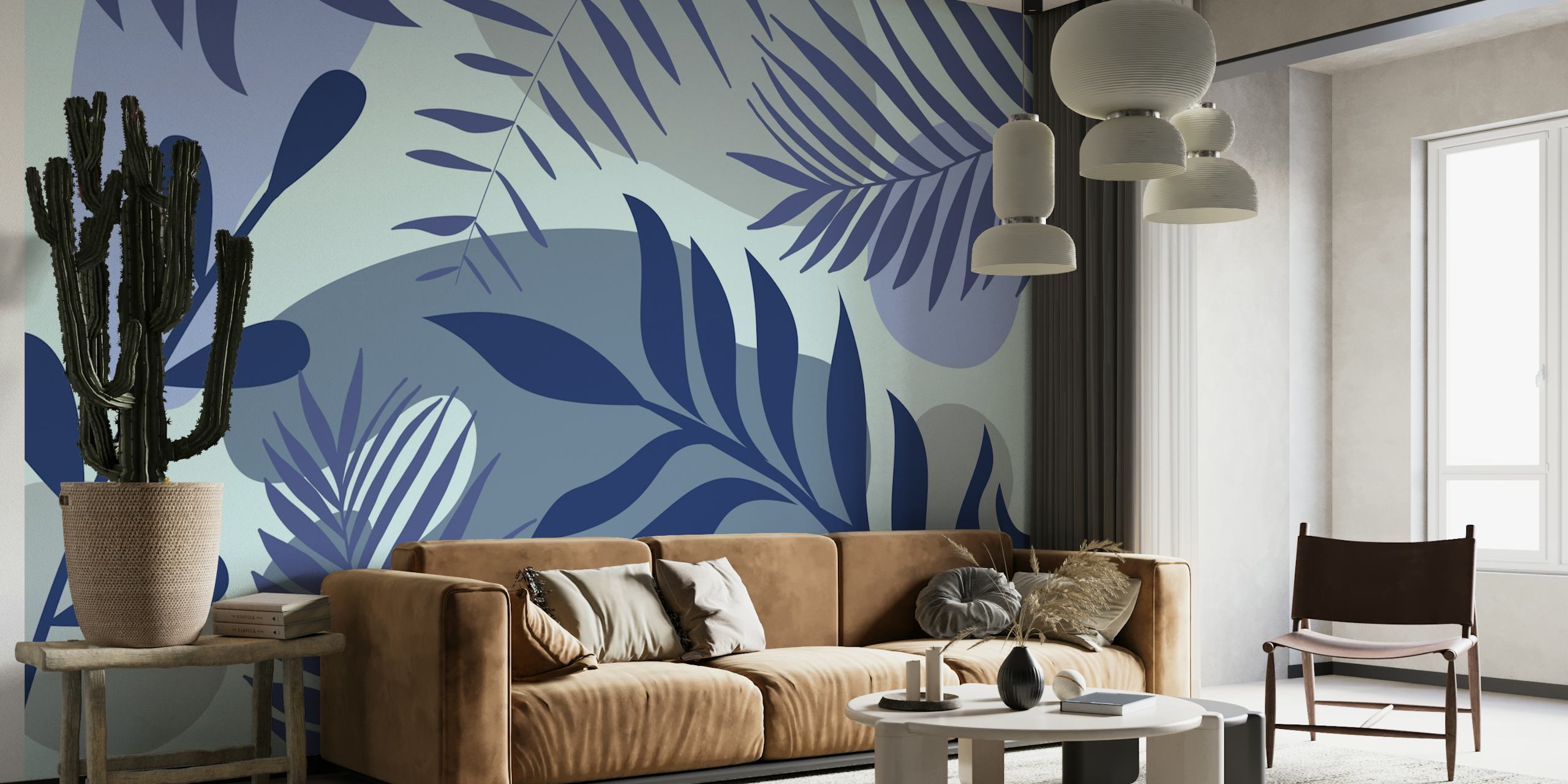 Blue Foliage wallpaper