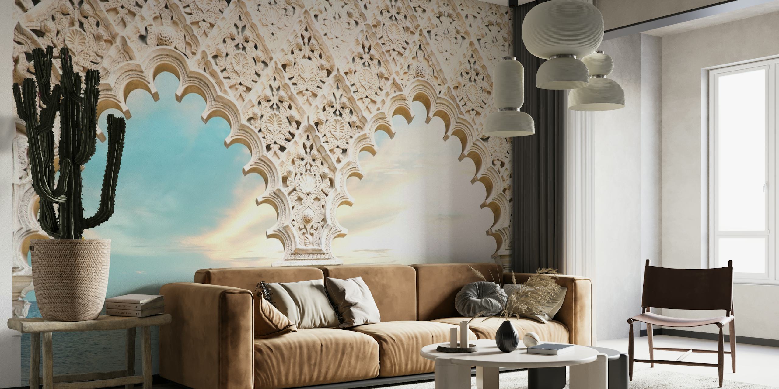Carta da parati Sunset Ocean Dream Arches 2 in una stanza