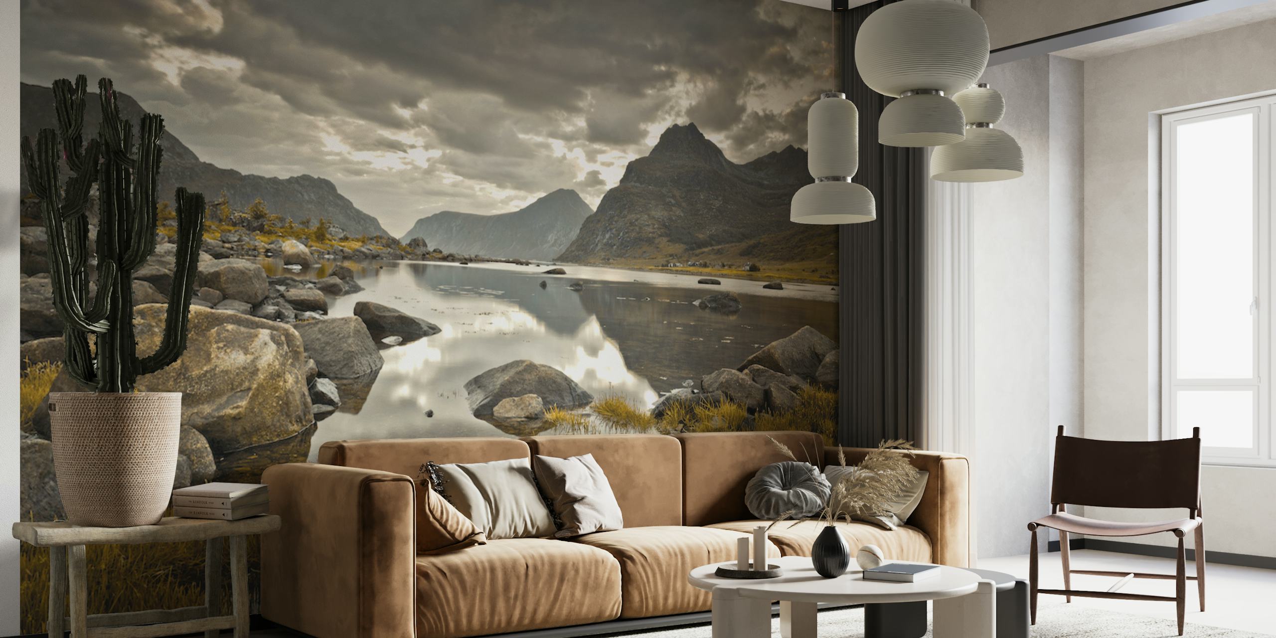 Tapeta Norwegian Fjord v místnosti