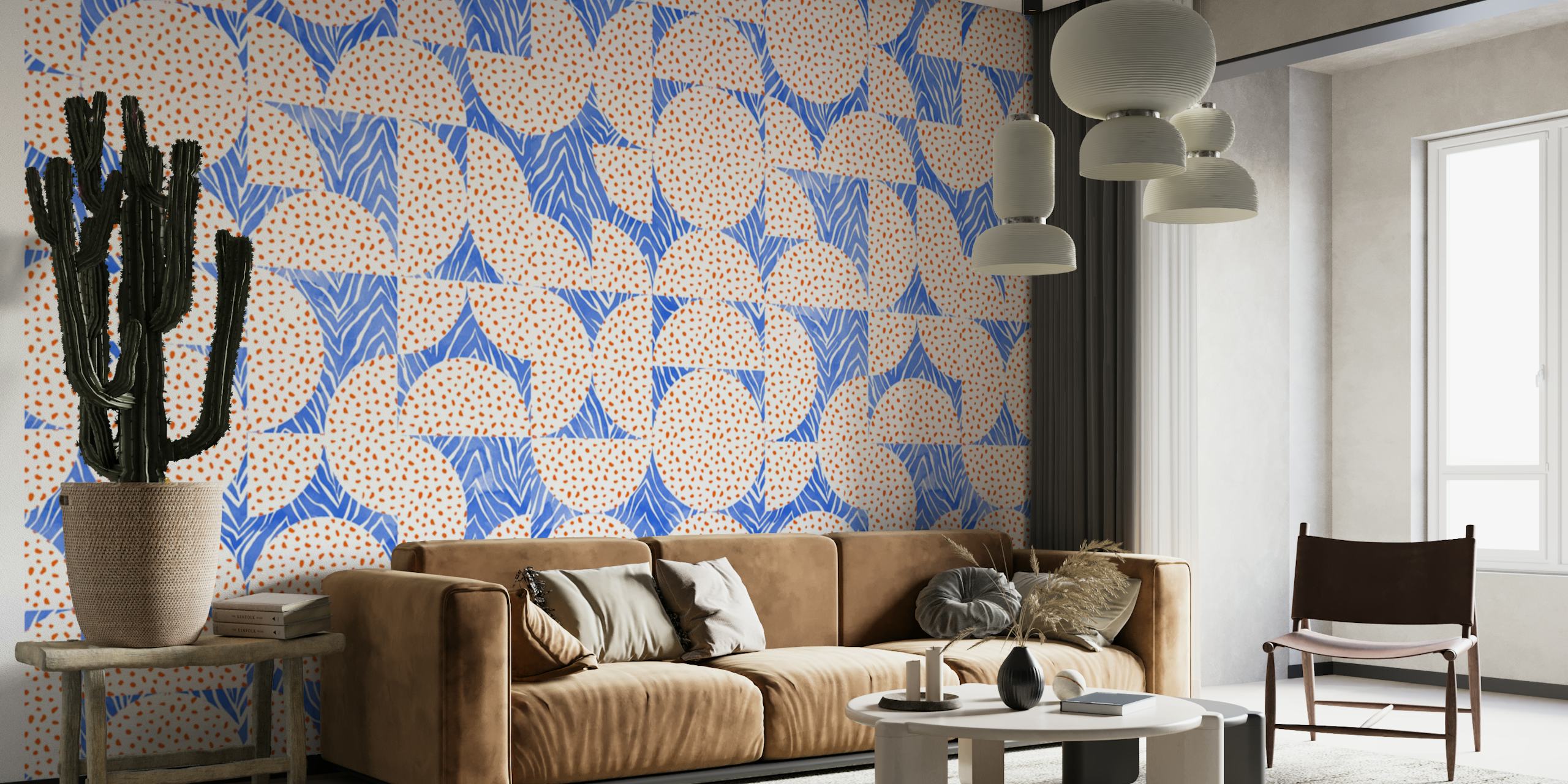 Animal Terrazzo Geometric tapet i et rom