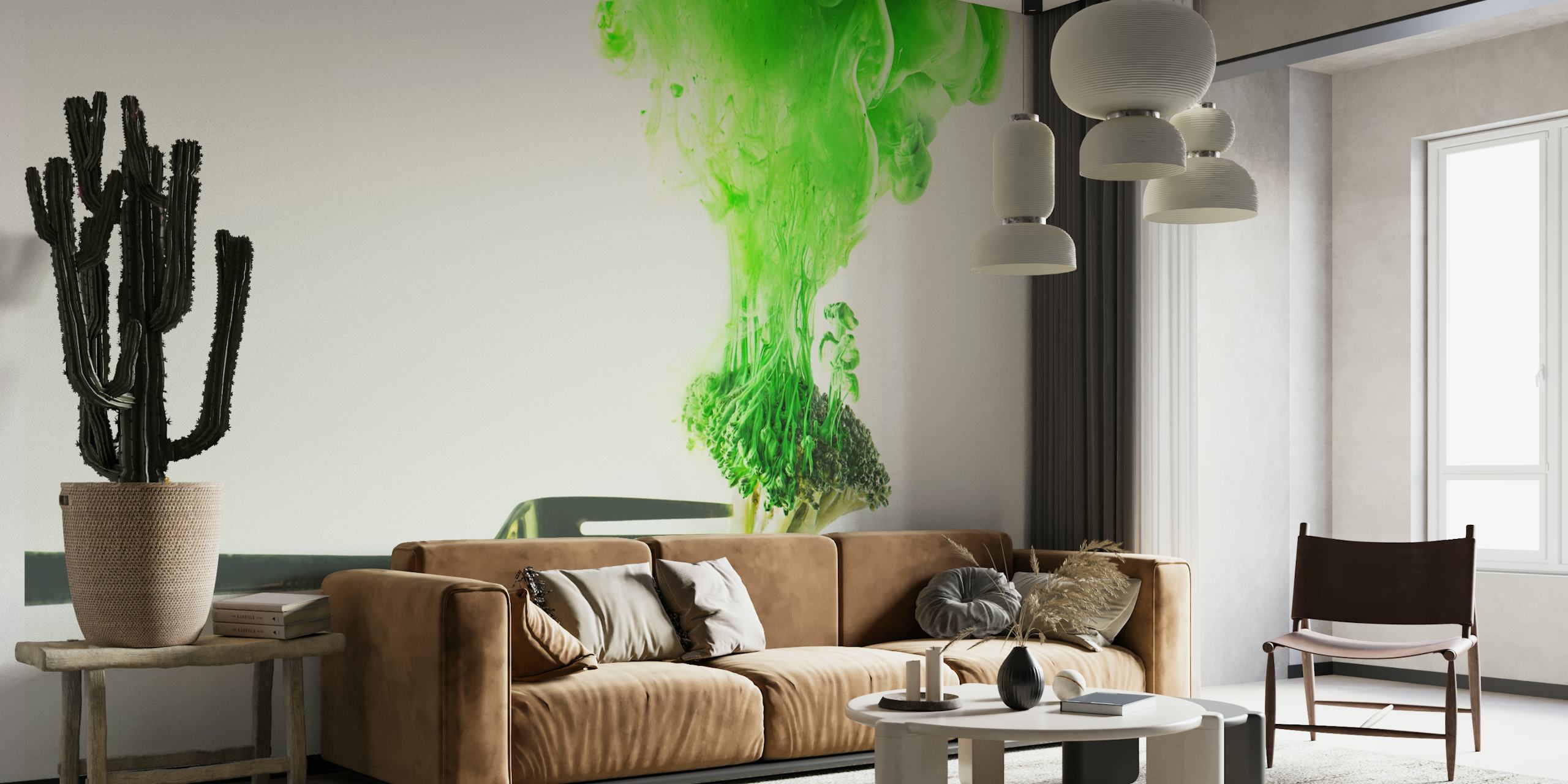 Disintegrated broccoli wallpaper