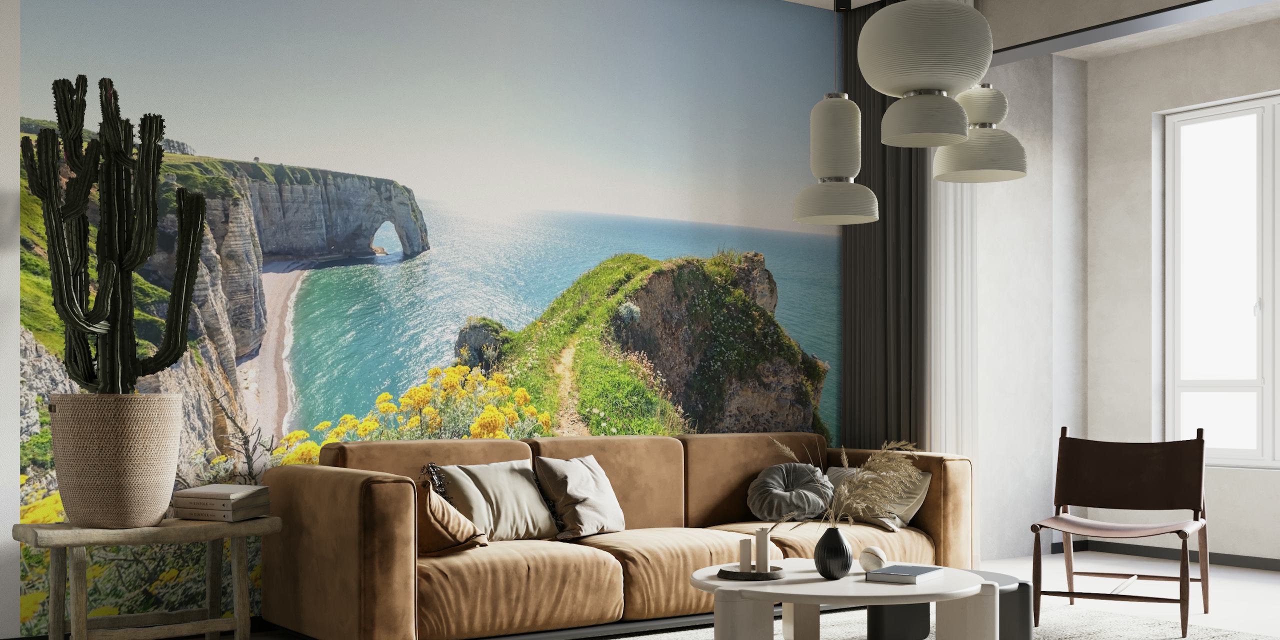 Landscape in Etretat papel pintado en una habitación
