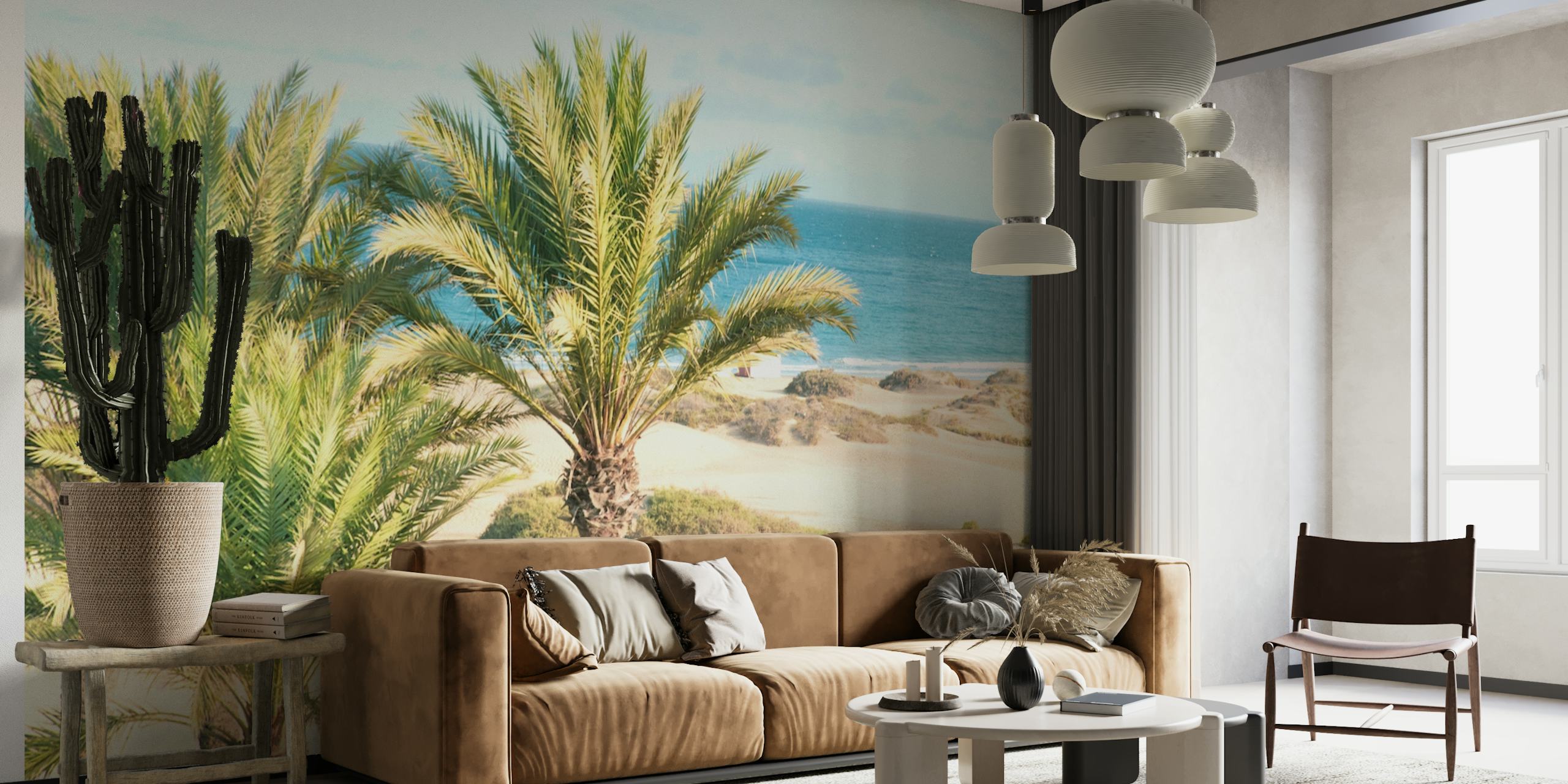 Palm Ocean Beach Dream 1 wallpaper