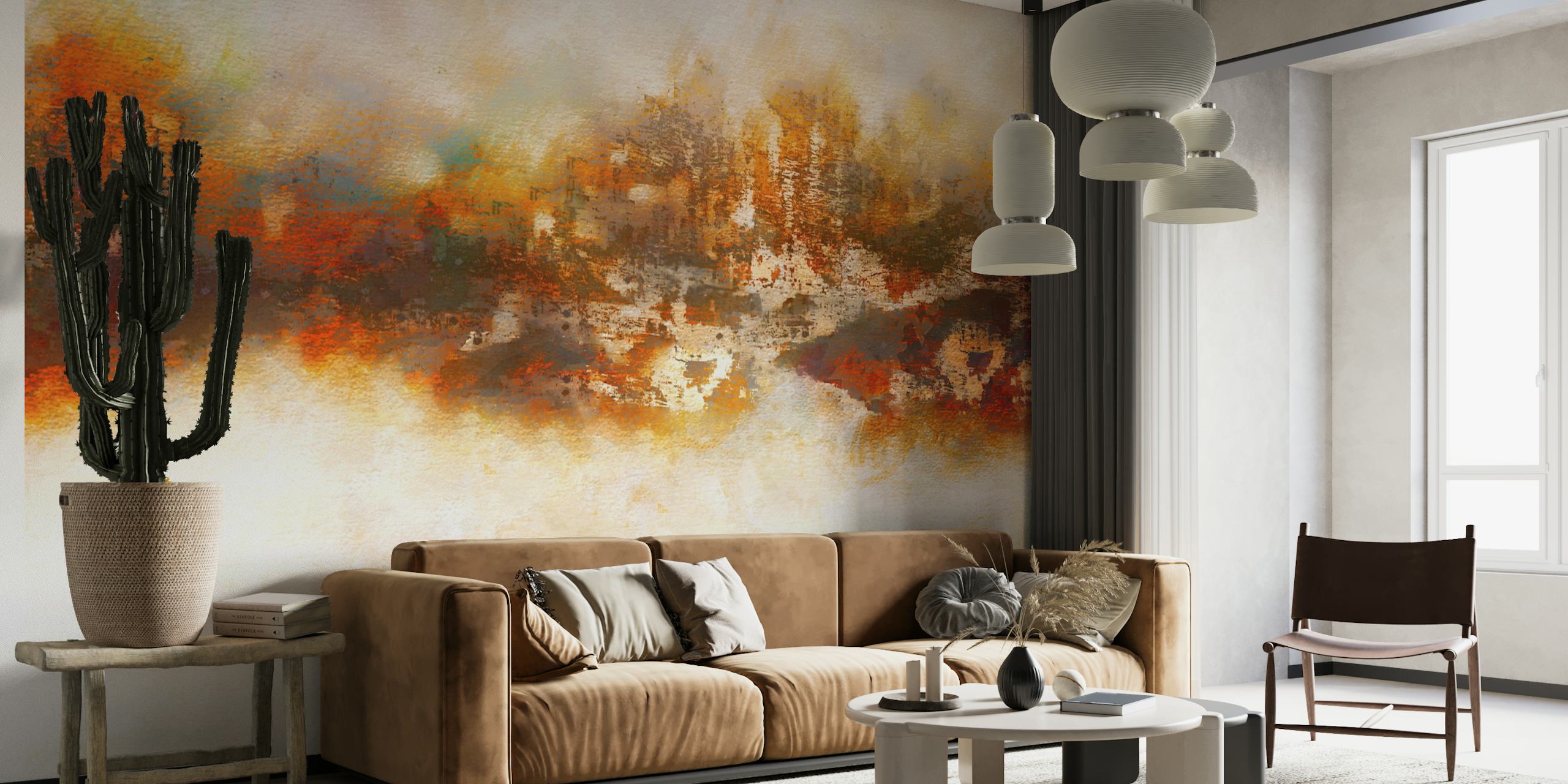 Warm Horizon wallpaper displayed in a room