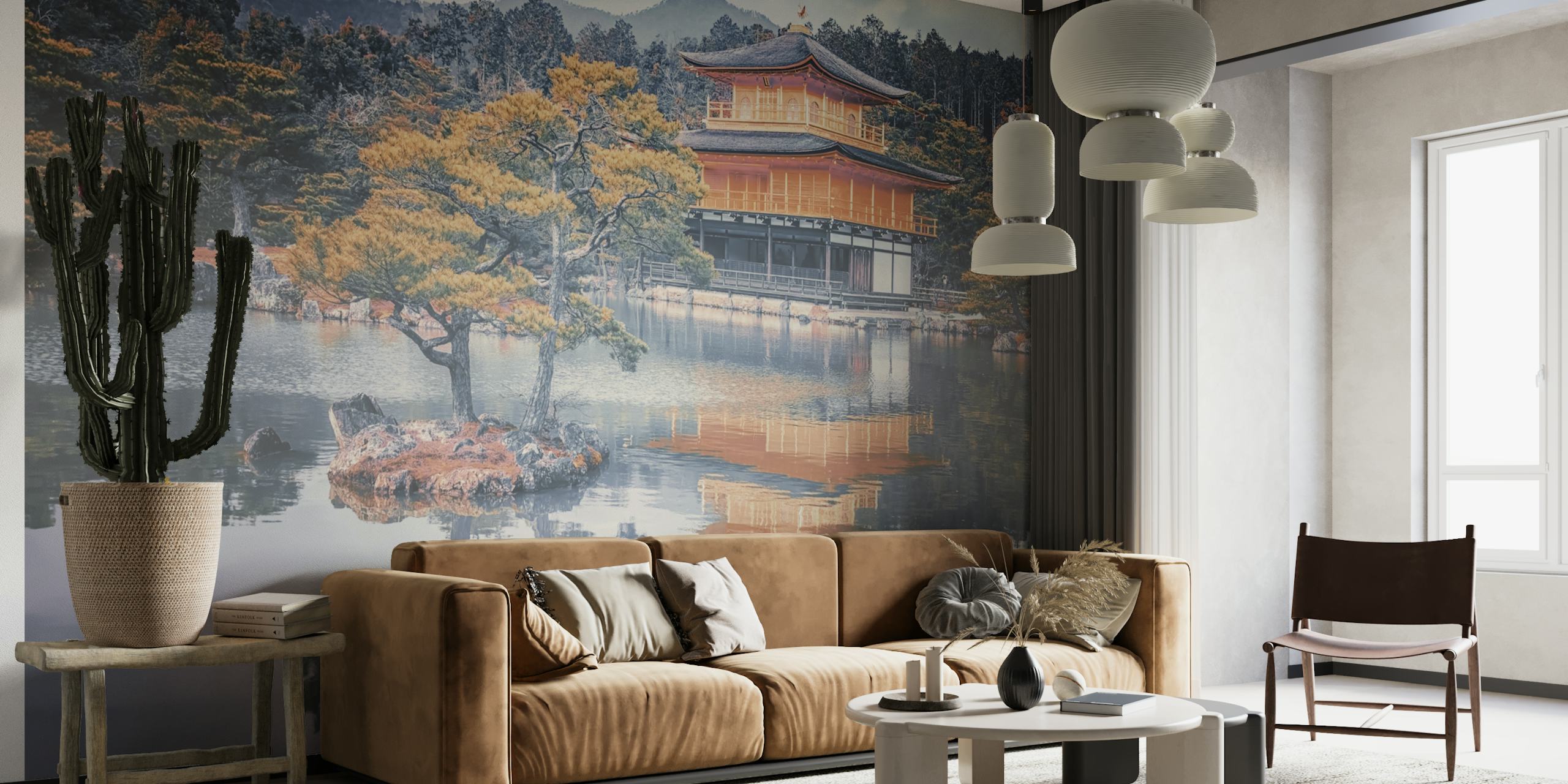 Asian Vibes tapetti tyylitetyssä huoneessa