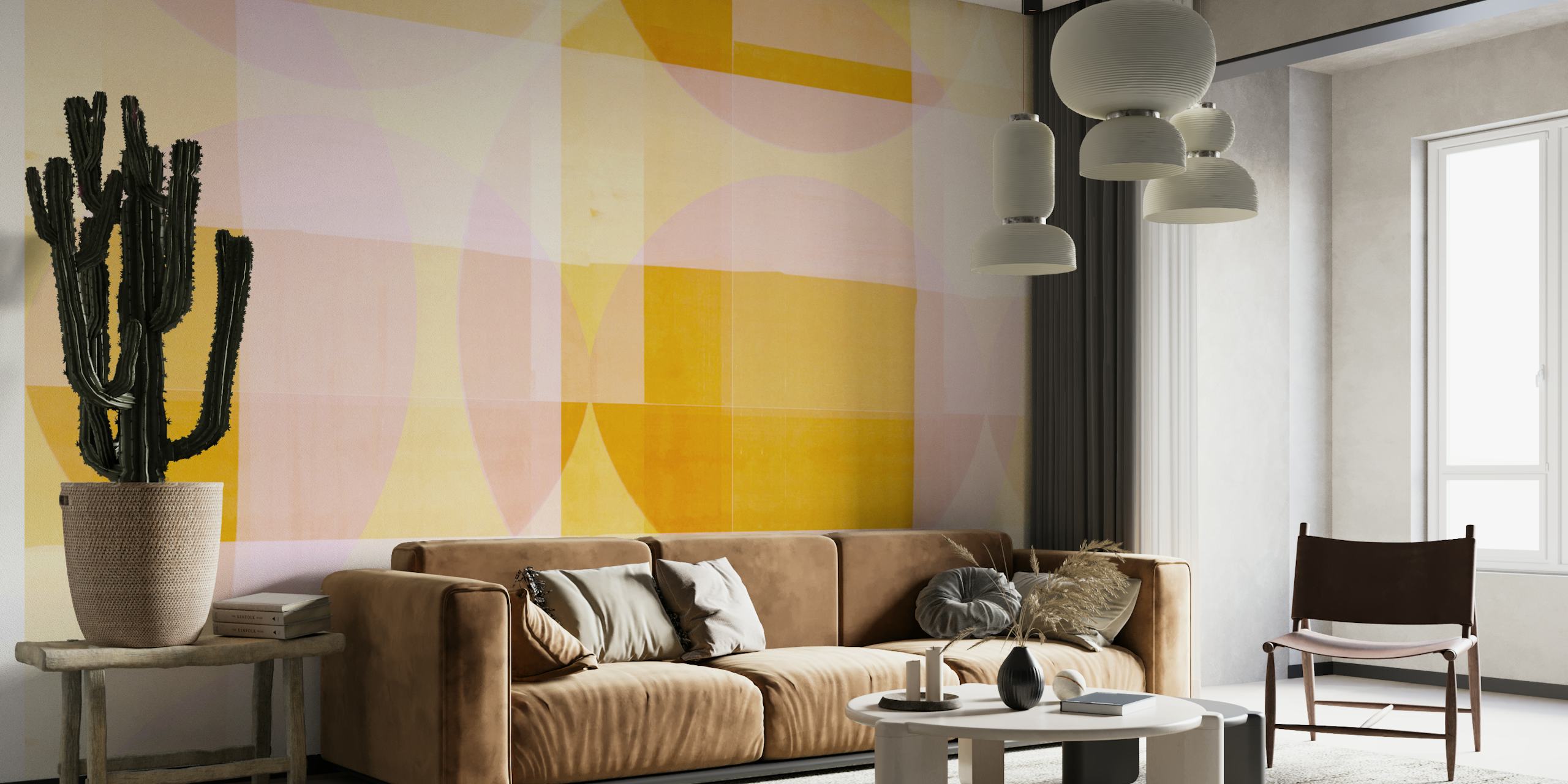 Meditativ Bauhaus Baggrund tapet i et rum
