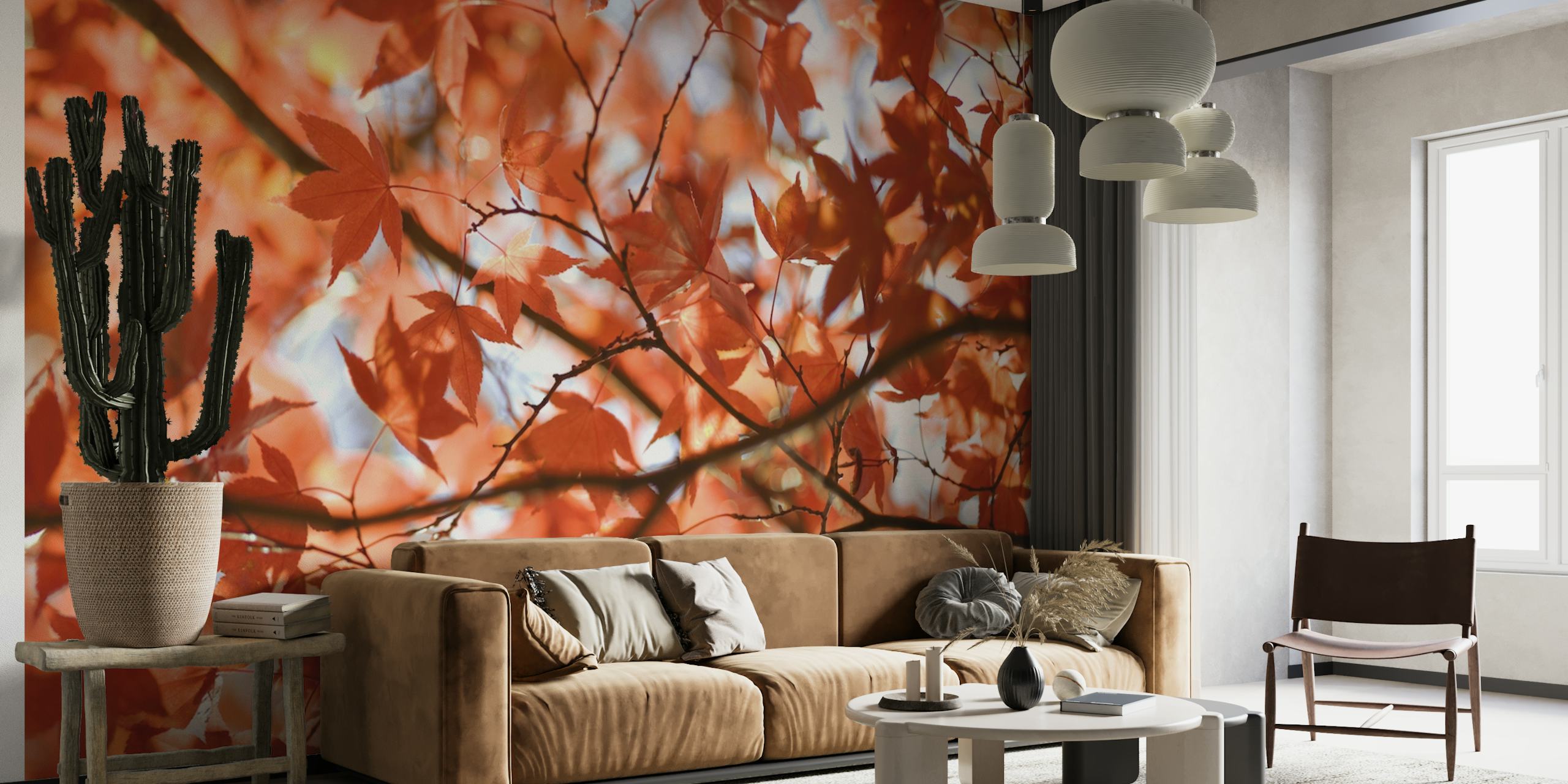 Autumn Vibrant Leaves papel de parede