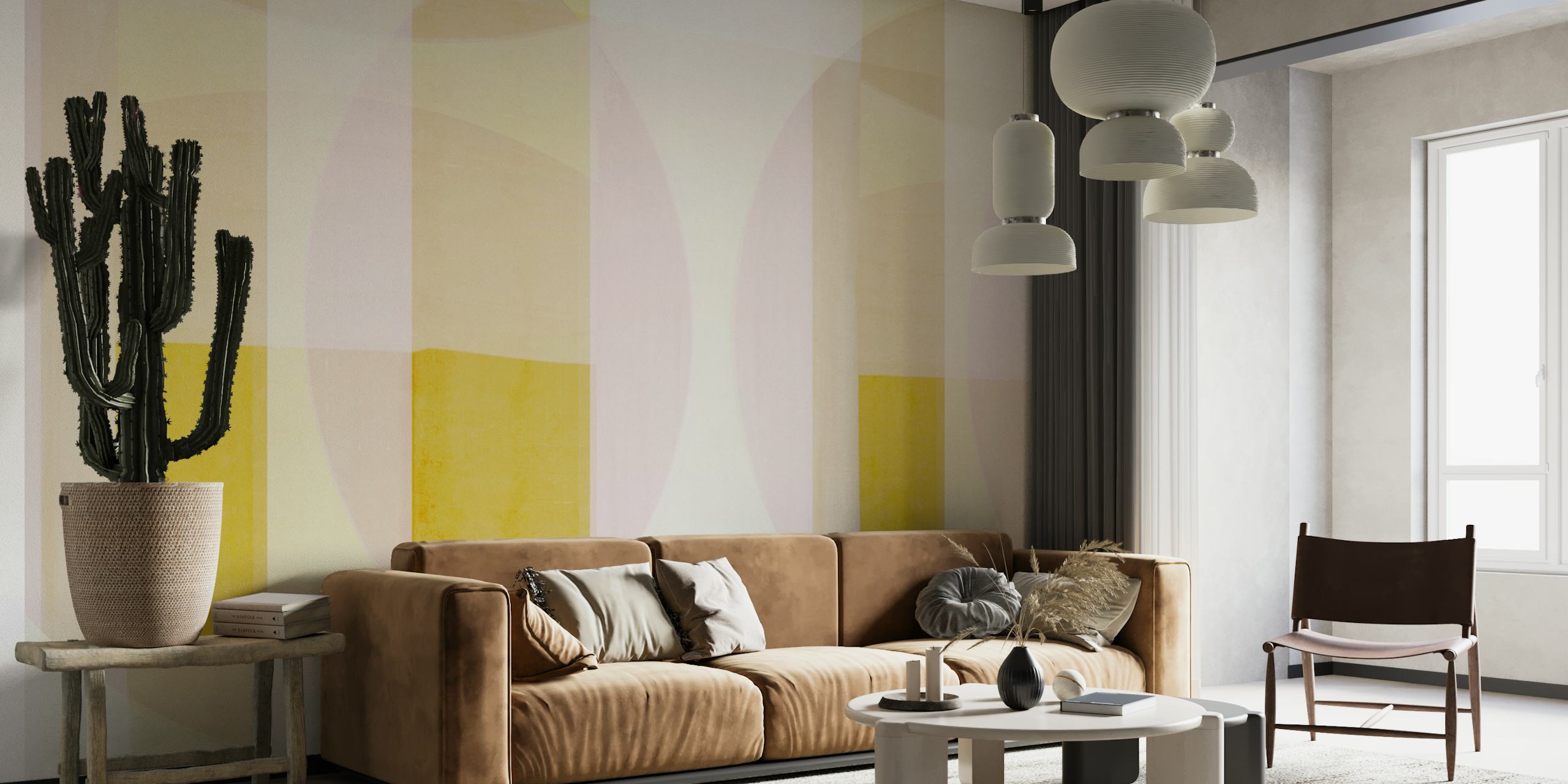 Tapeta Soft Bauhaus Background w pokoju