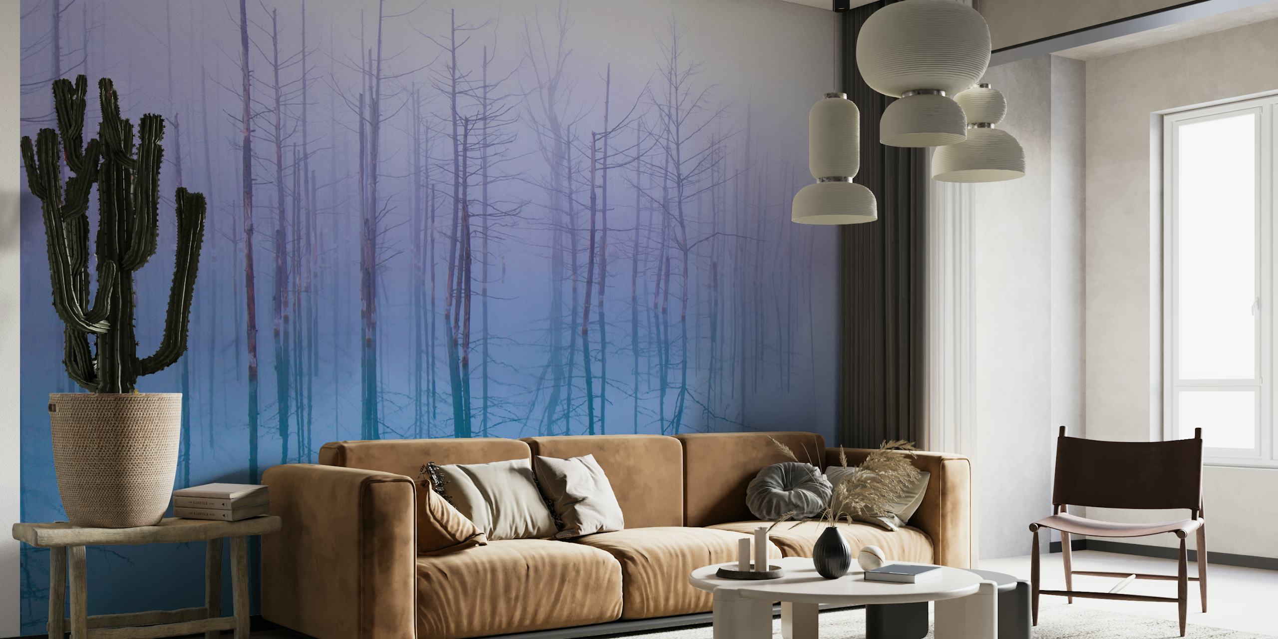 Misty Blue Pond wallpaper