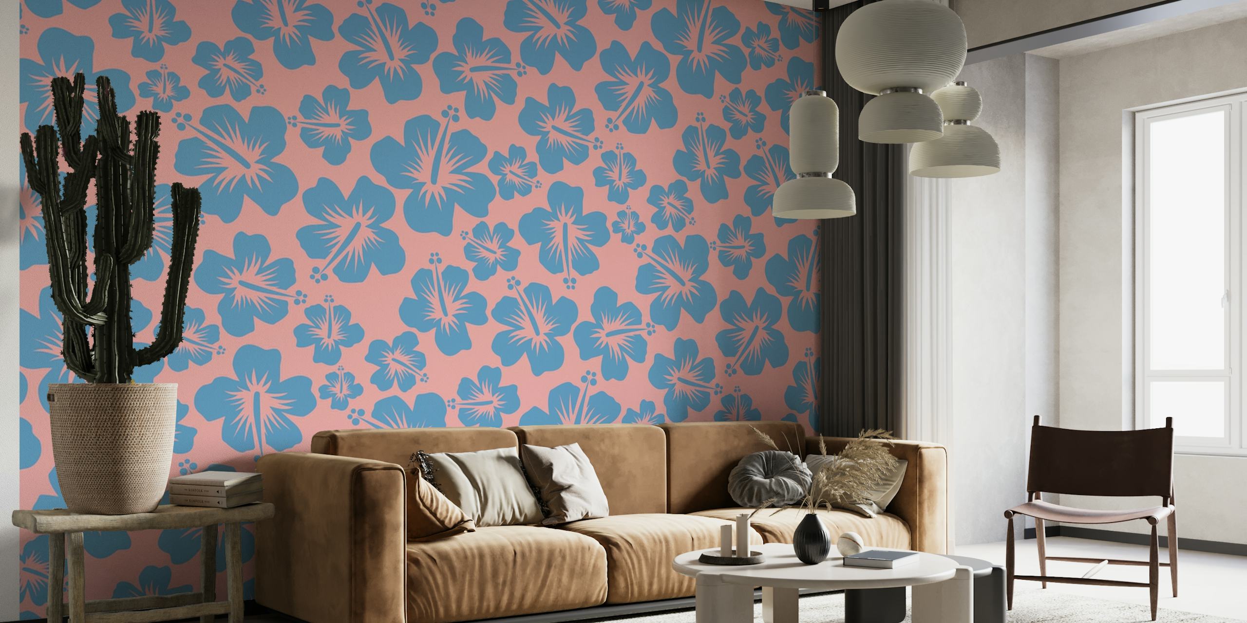 Blue and Pink Garden wallpaper
