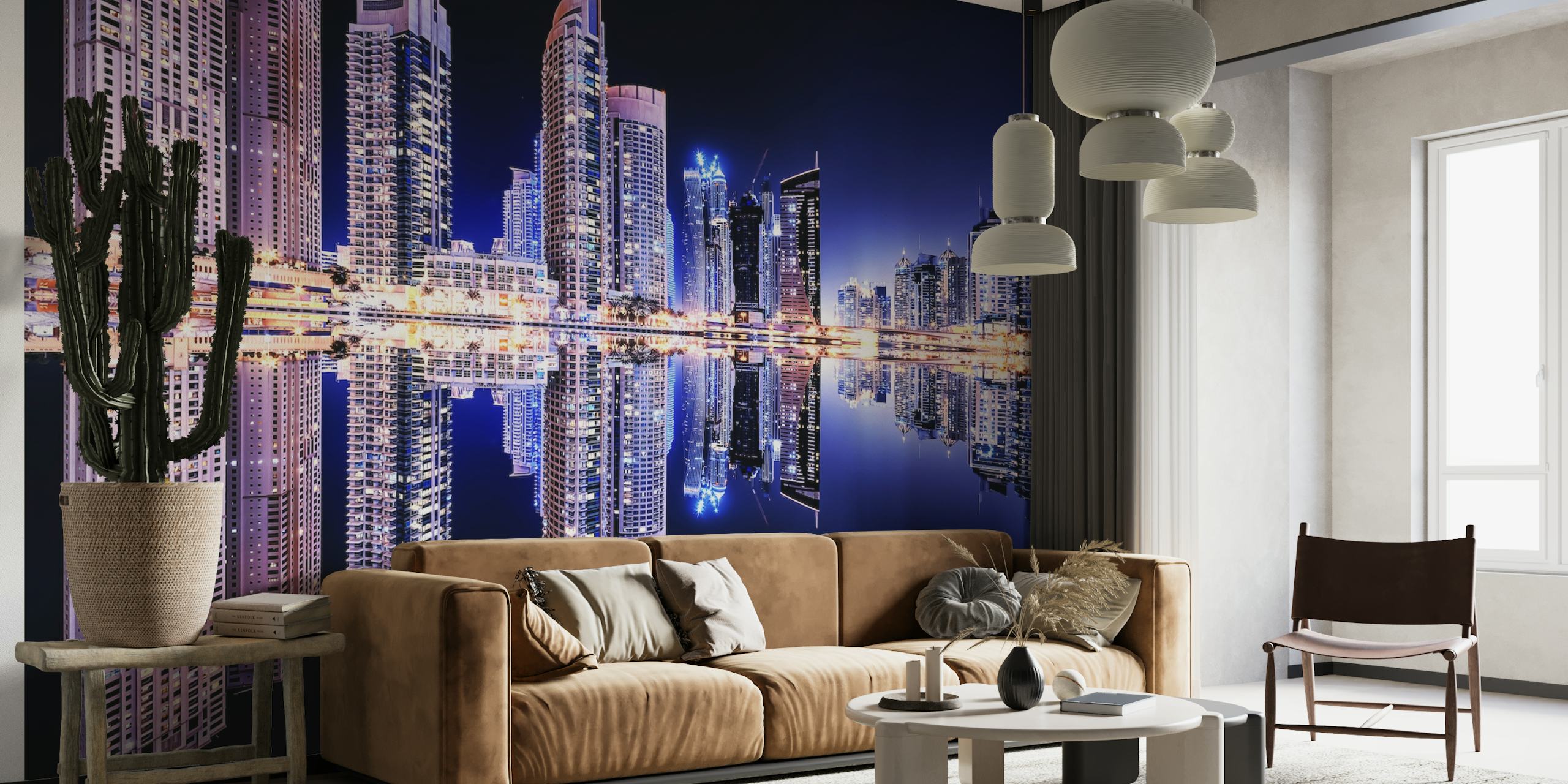 Dubai Marina Reflection papel de parede