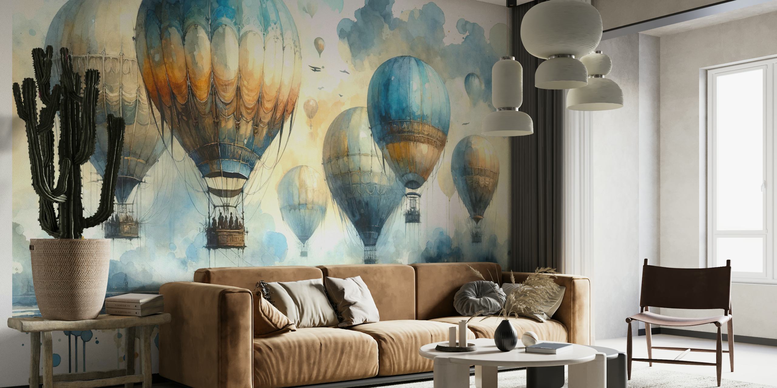 Whispers of Adventure wallpaper with hot air balloons