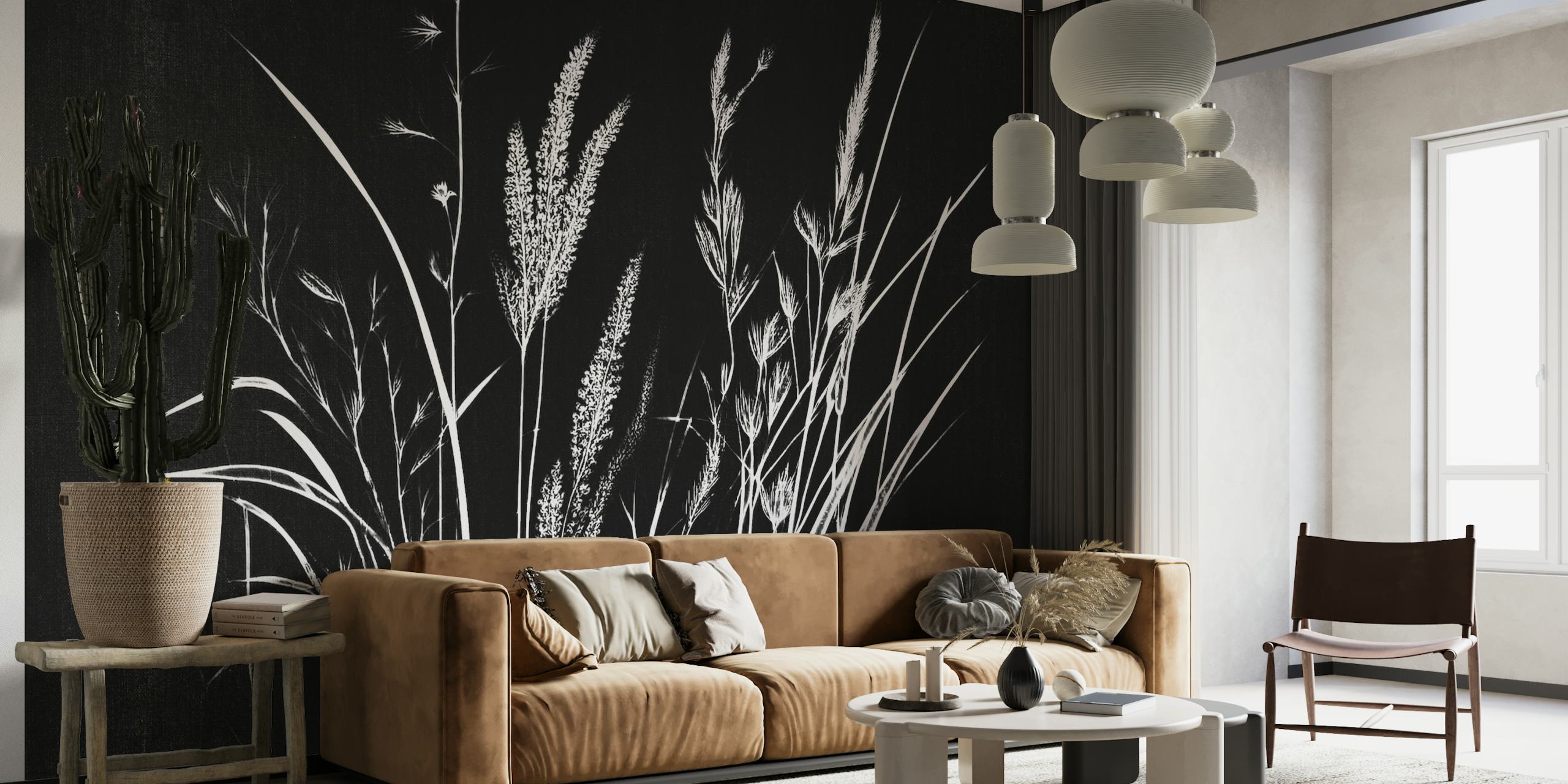 Tapeta Moody Garden prikazana u sobi