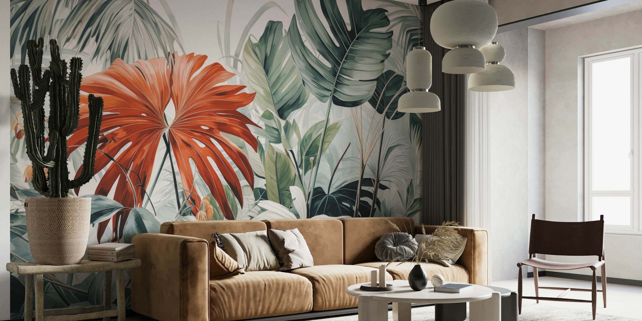 The Variegata Wallpaper displayed in a room
