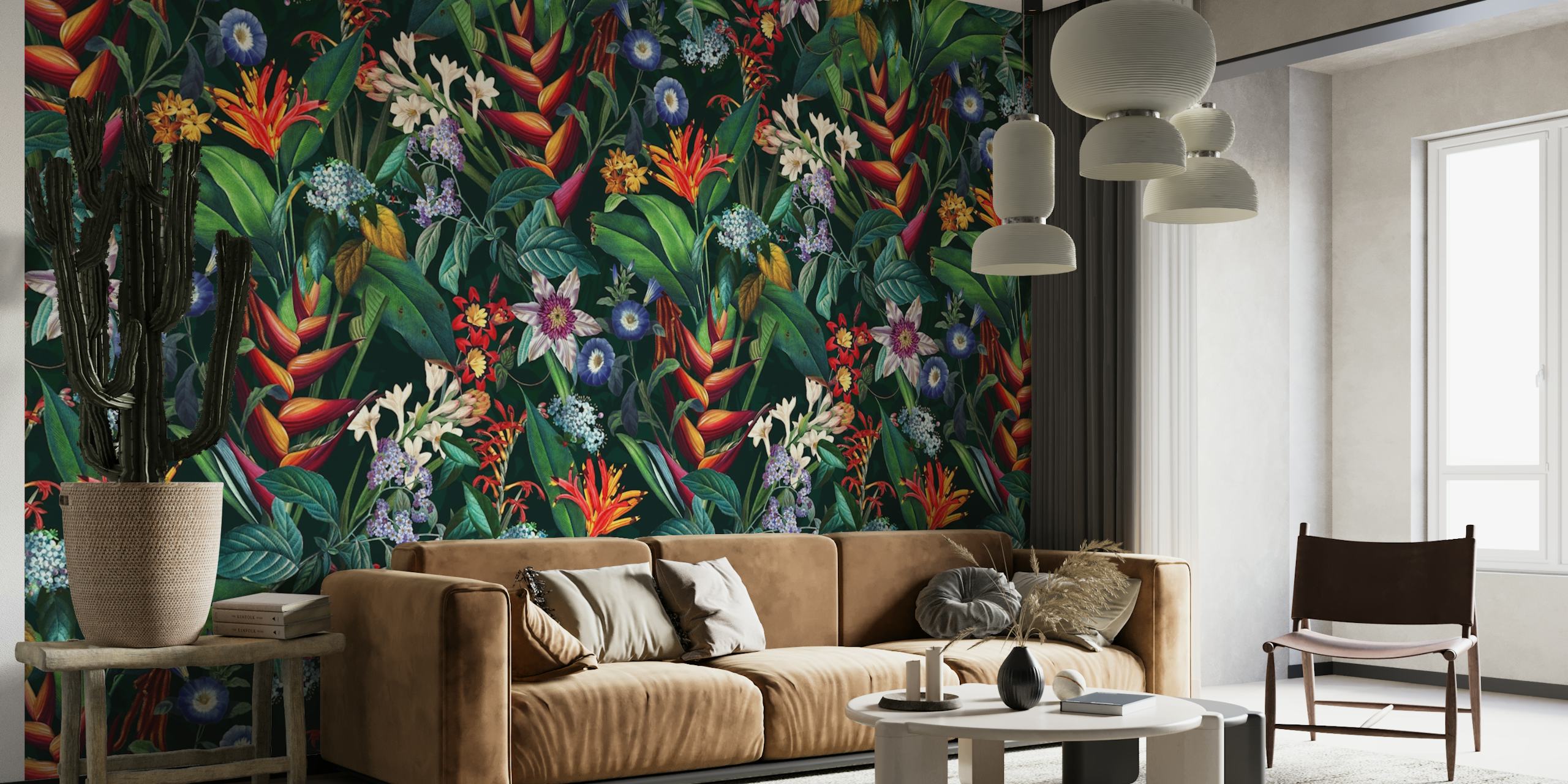 Tropical Flora tapeta v místnosti