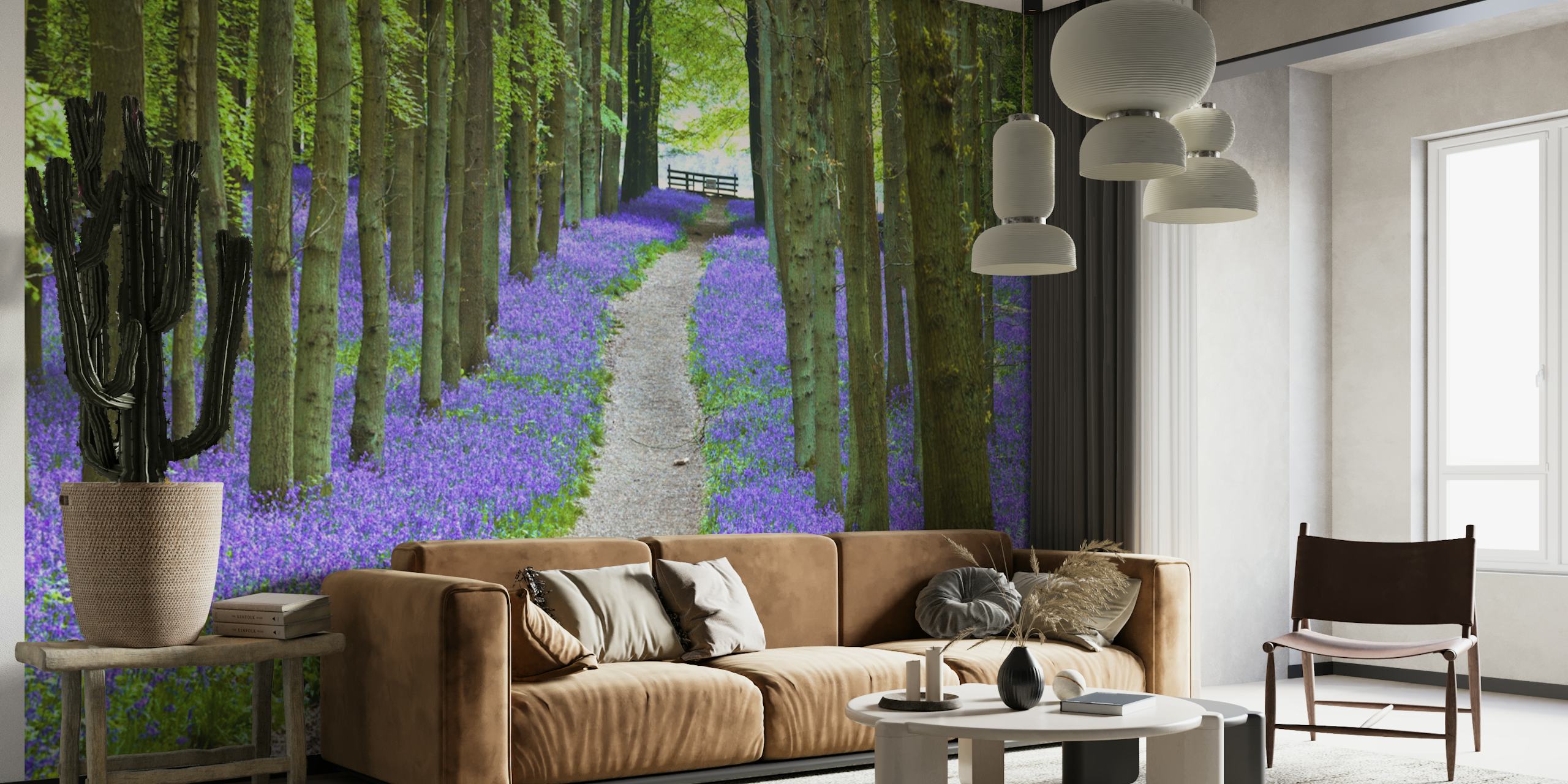 Bluebell Trail wallpaper in a room