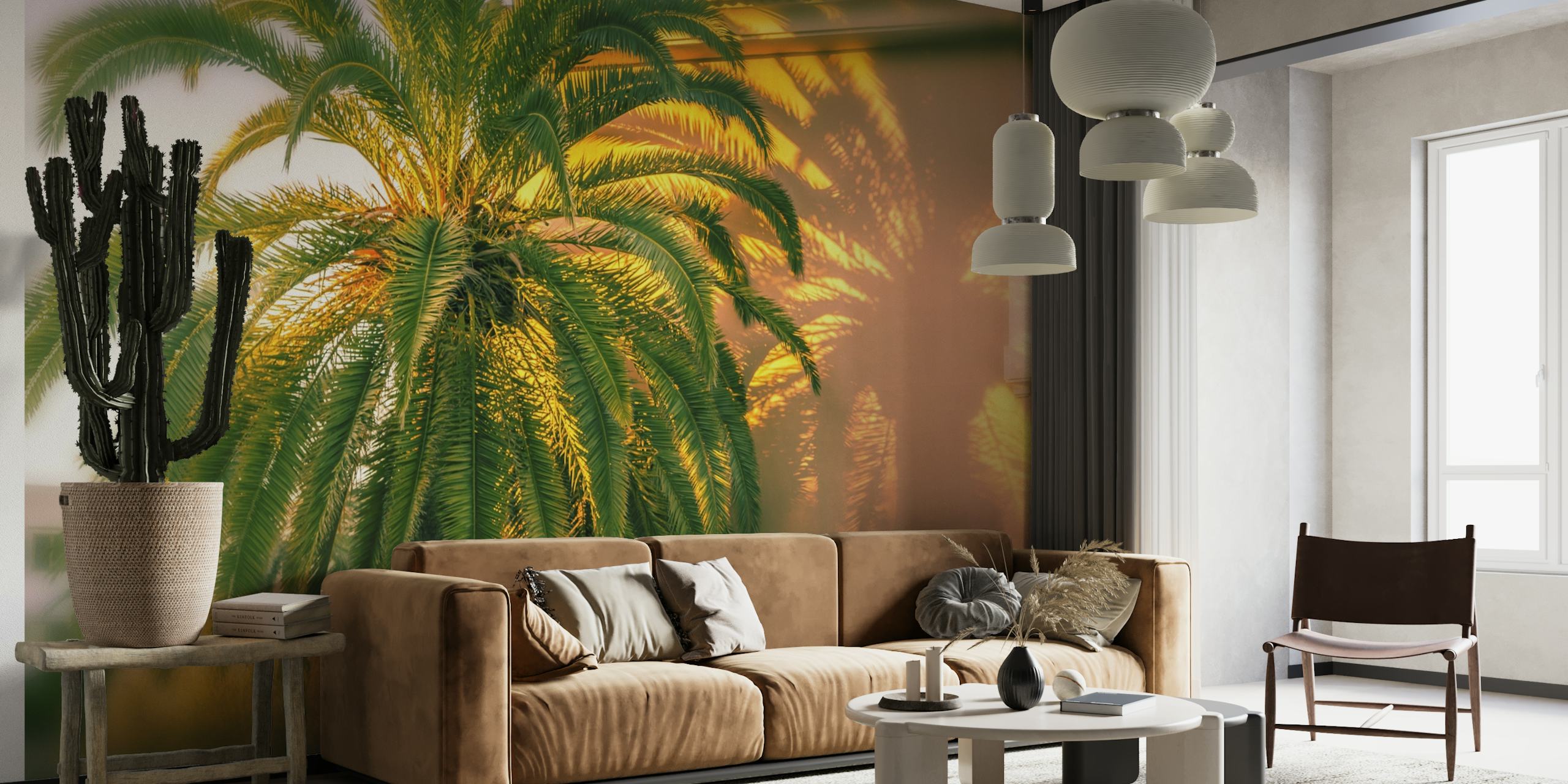 Palm tree sunset papiers peint