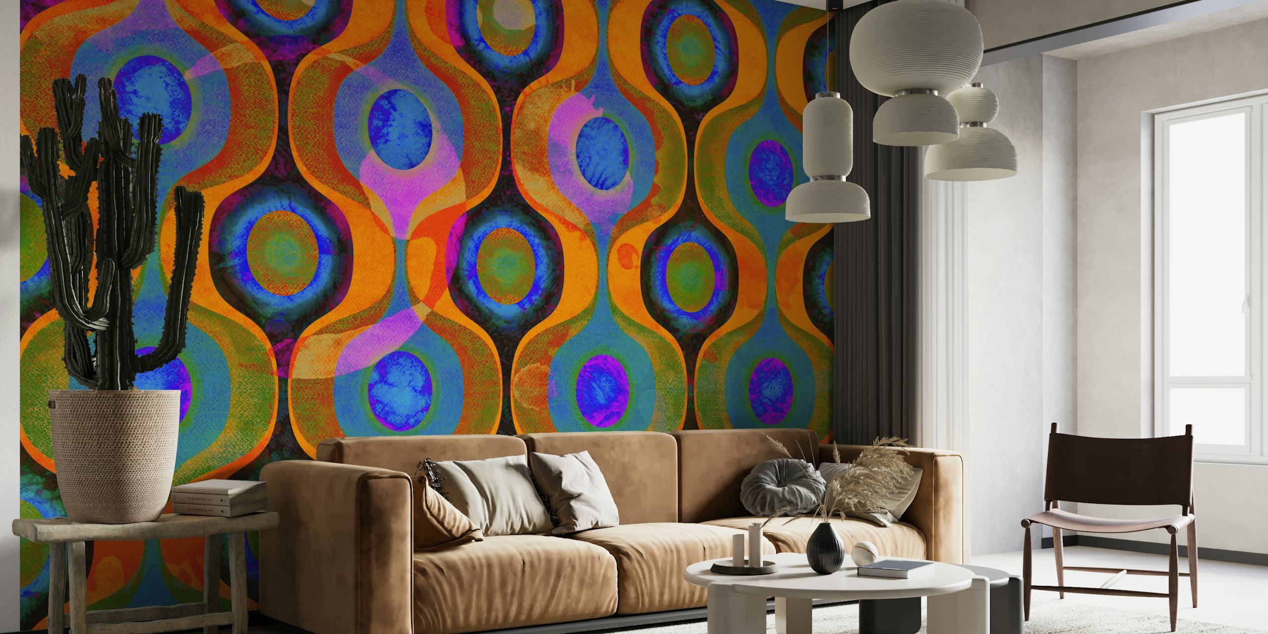 Funky 70s Rebel wallpaper in a modern room