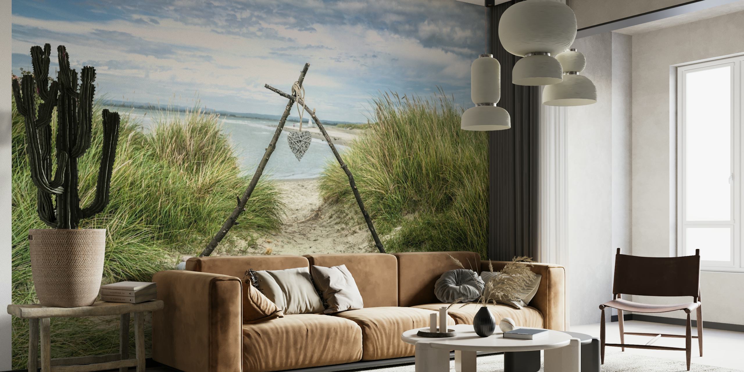 Shoreline Affection wallpaper in a room