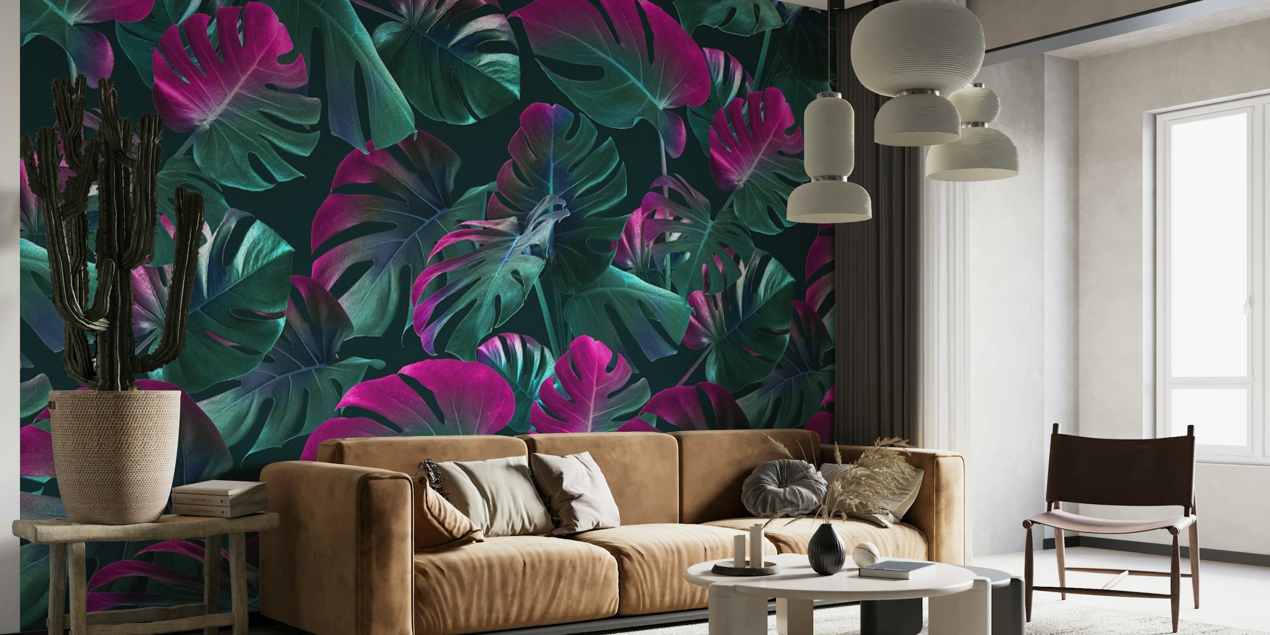 Tropical Monstera Leaf Garden wallpaper