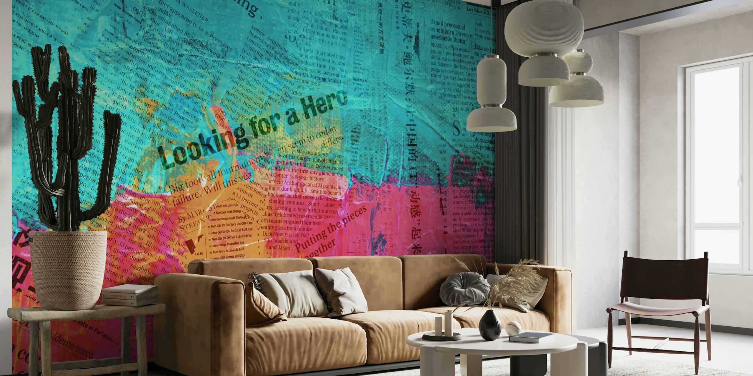 Colorful Art With Text behang