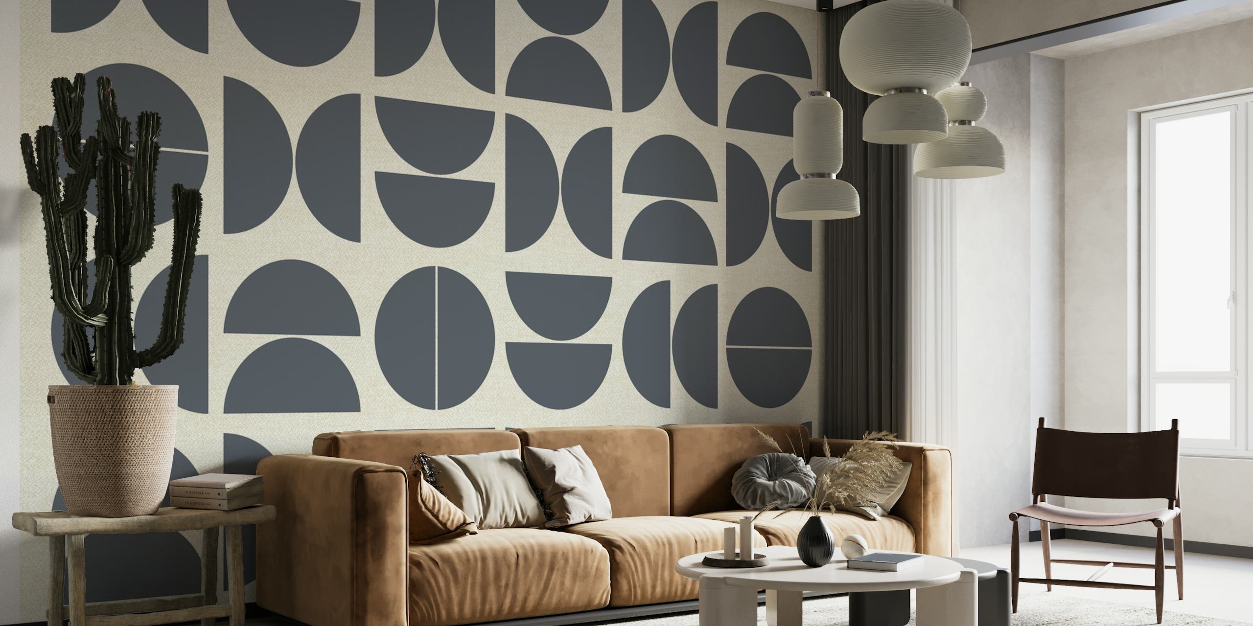 Slate Gray Bauhaus wallpaper