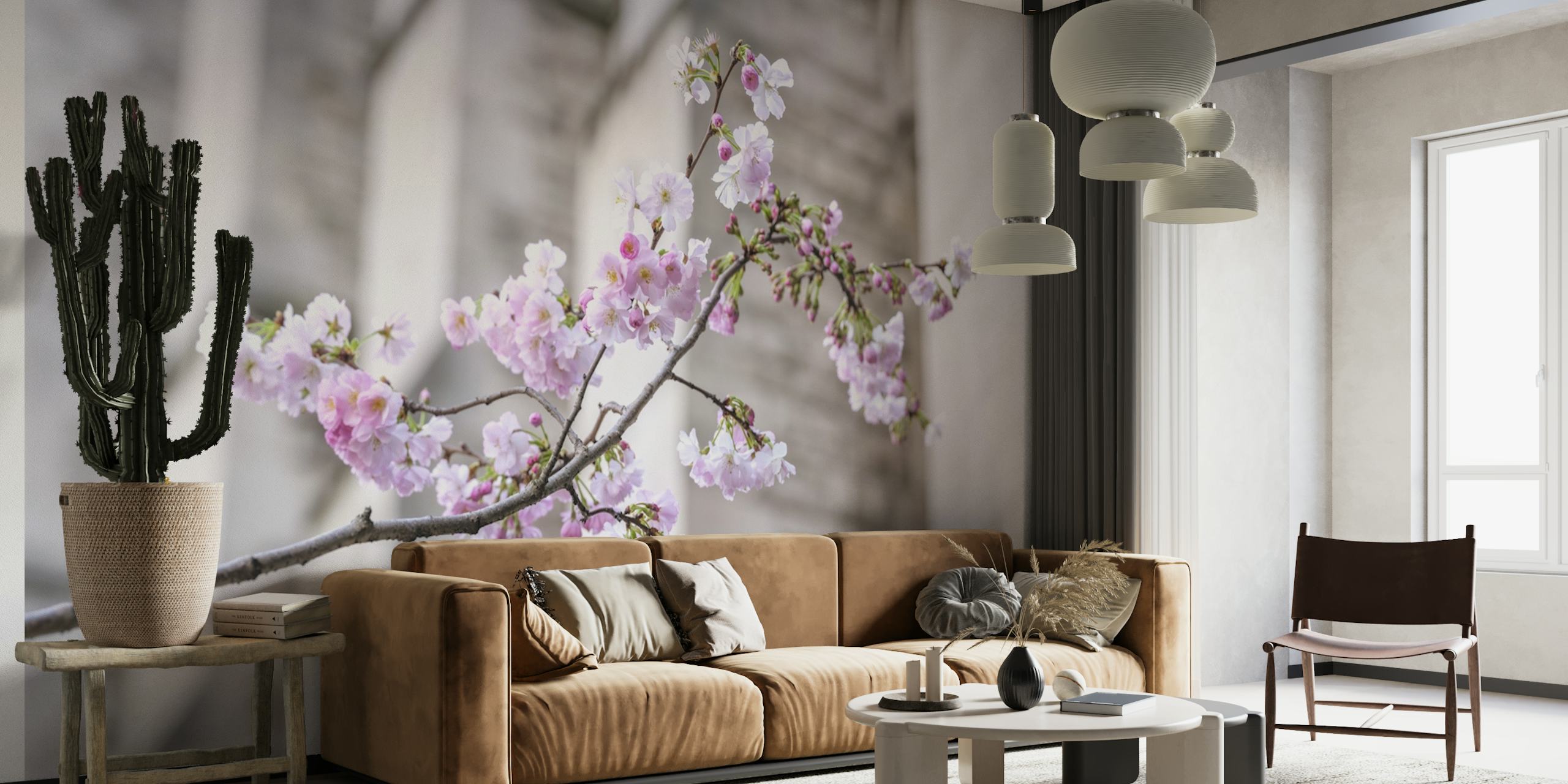 Spring Symphony floral wallpaper in a room