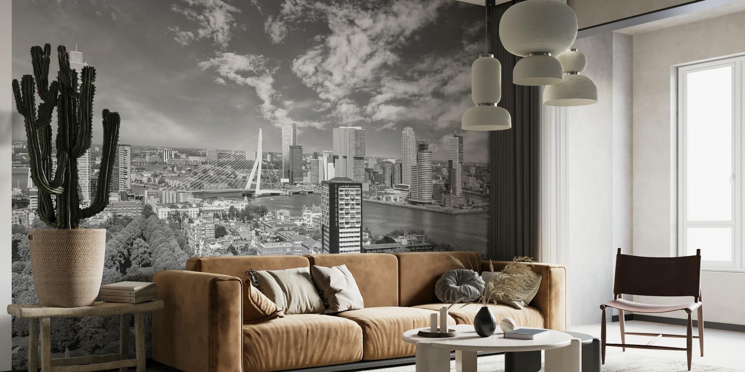 Póster monocromático de Fantastic Rotterdam Impression