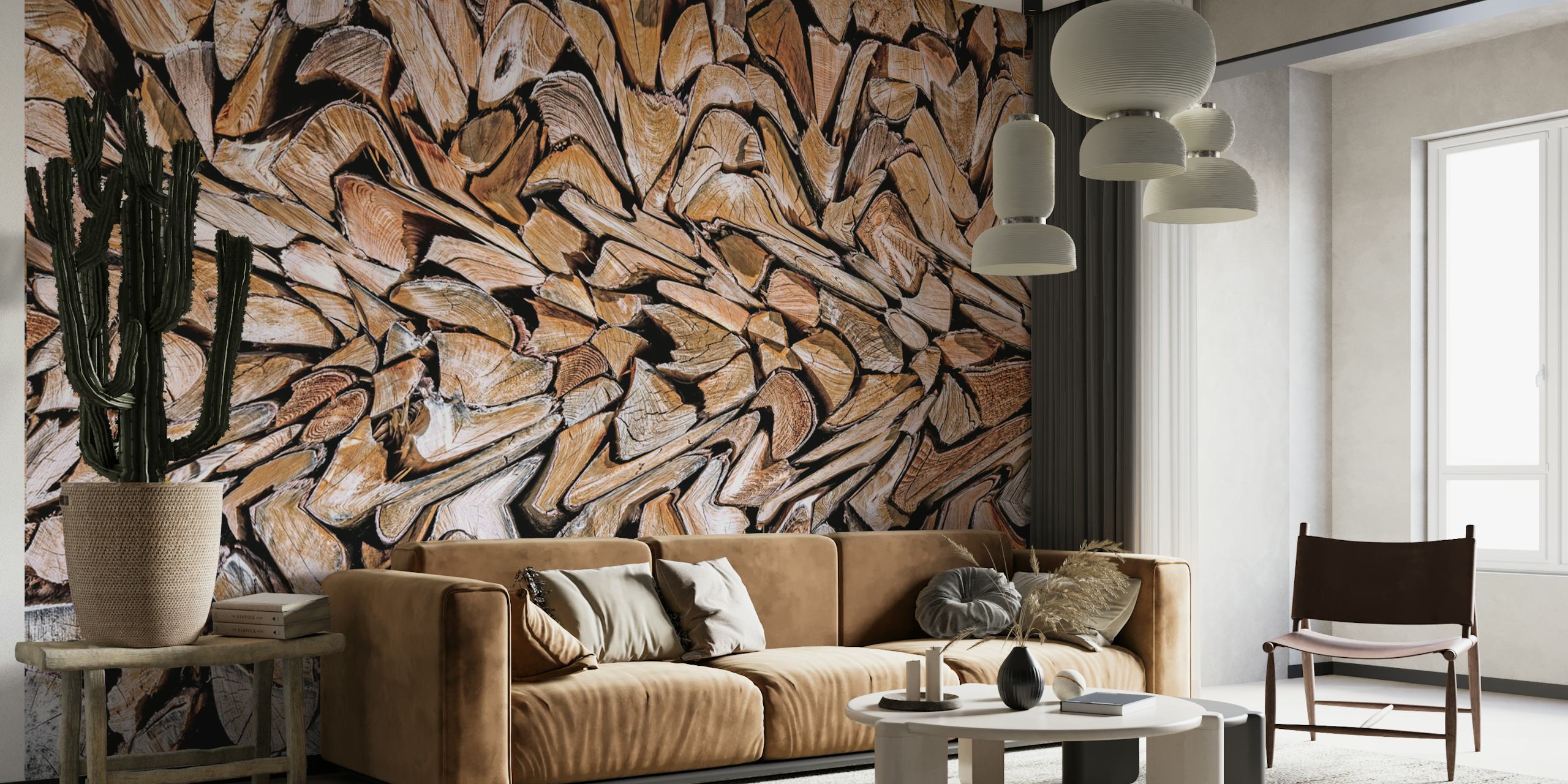 Against The Grain wallpaper design in a room