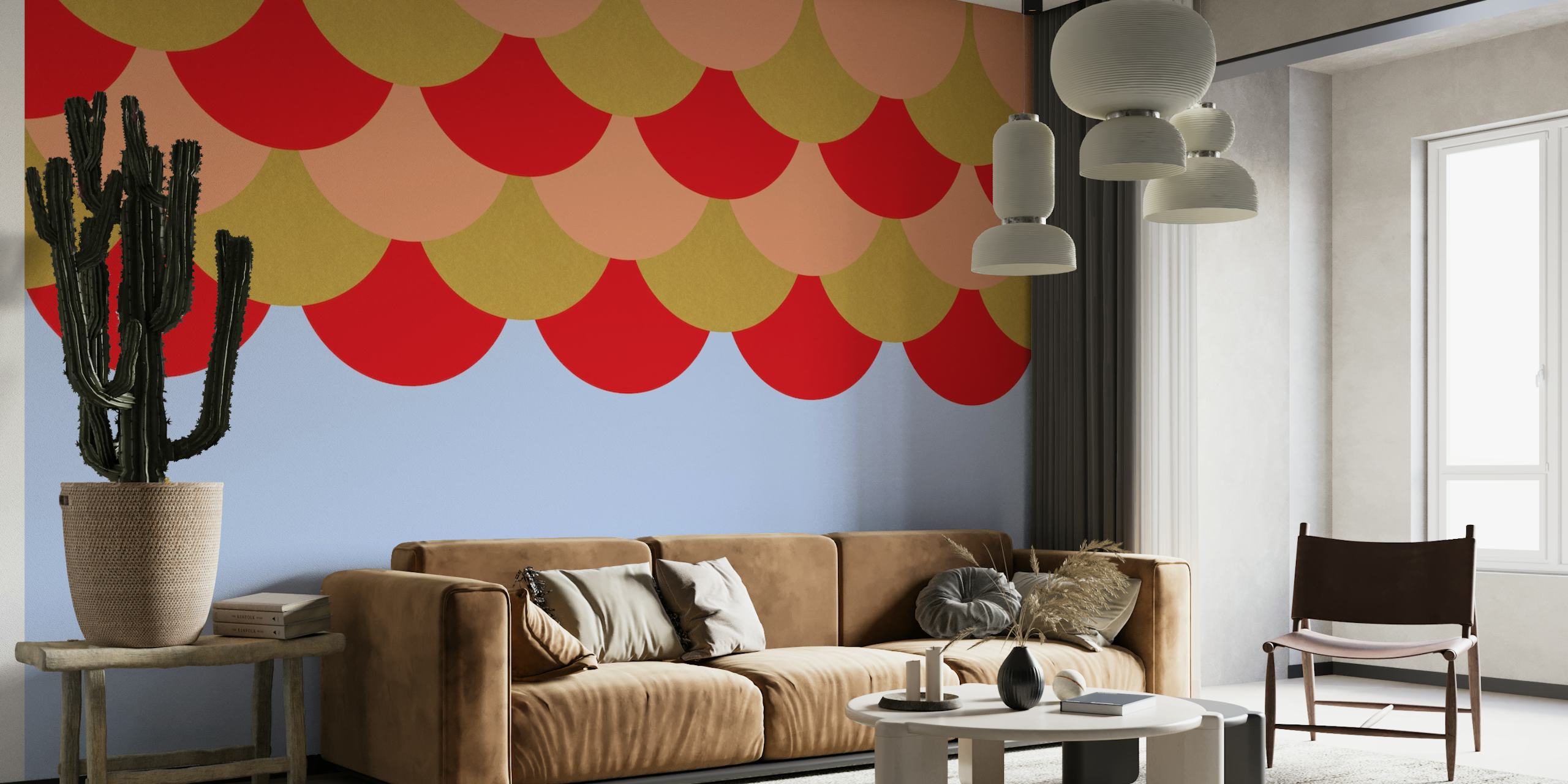 Happy Modern Mid Century Rounds Large wallpaper