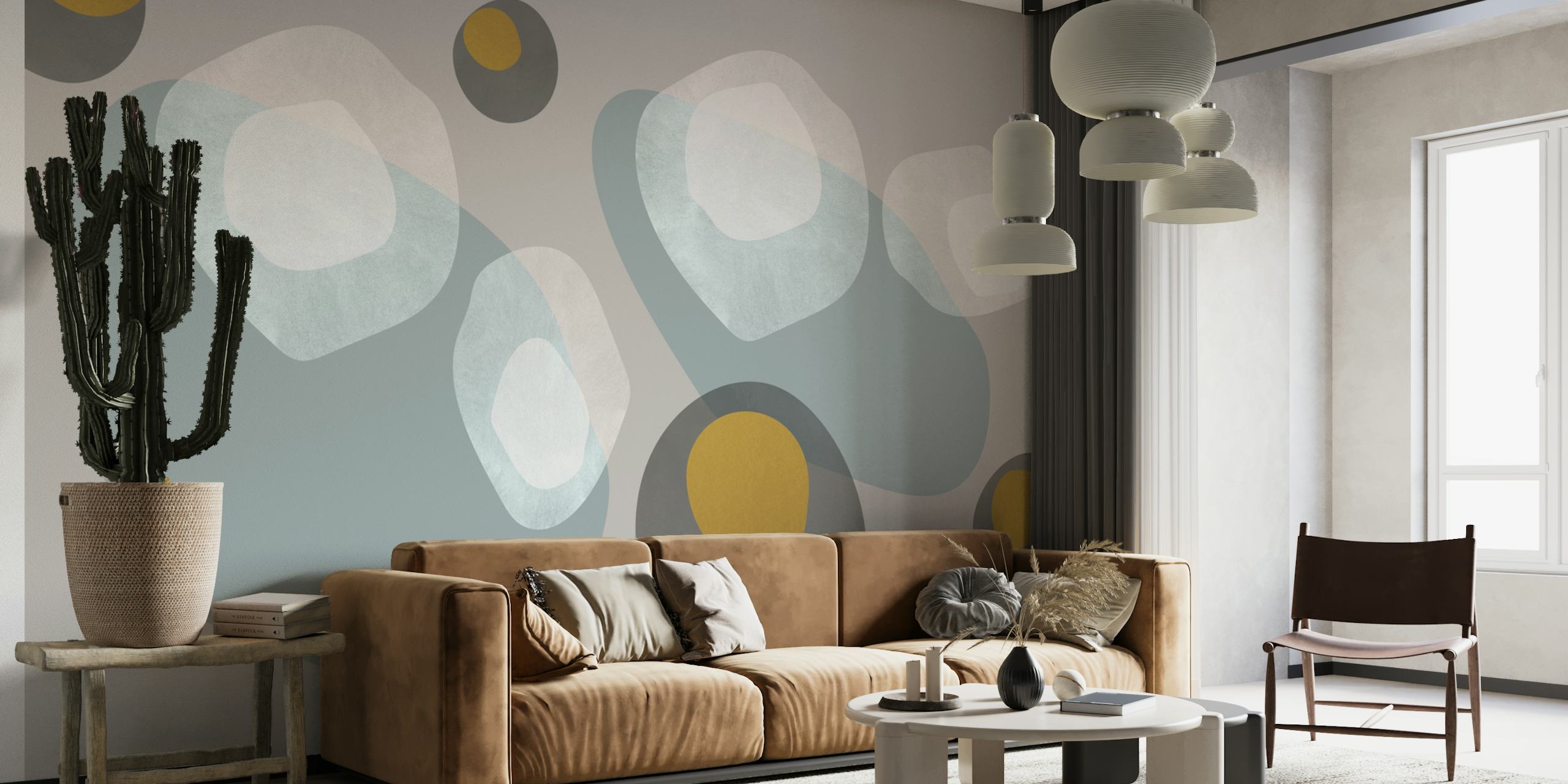 Tapeta Oceania Round w stylowym pokoju