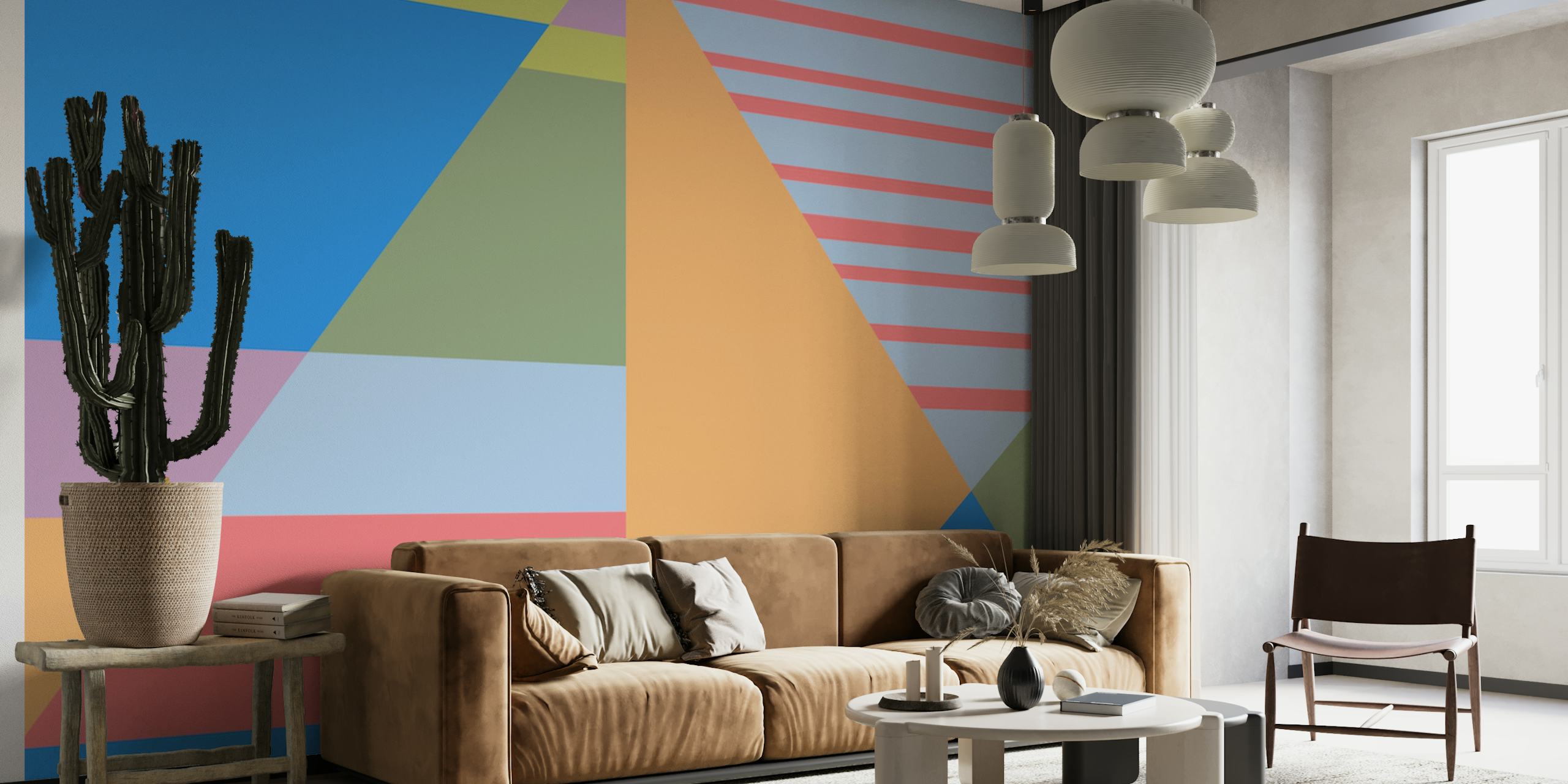 Papel tapiz Colorful Journey 1 en una habitación