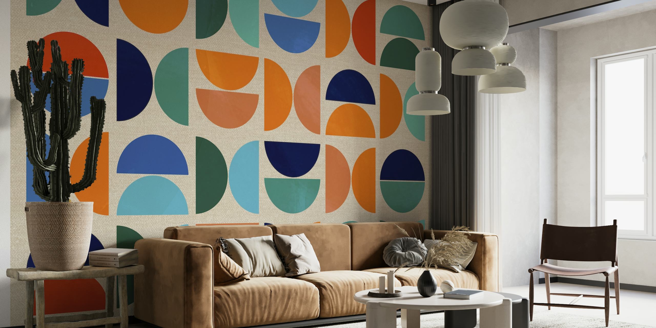 Vibrant Watercolor Bauhaus wallpaper