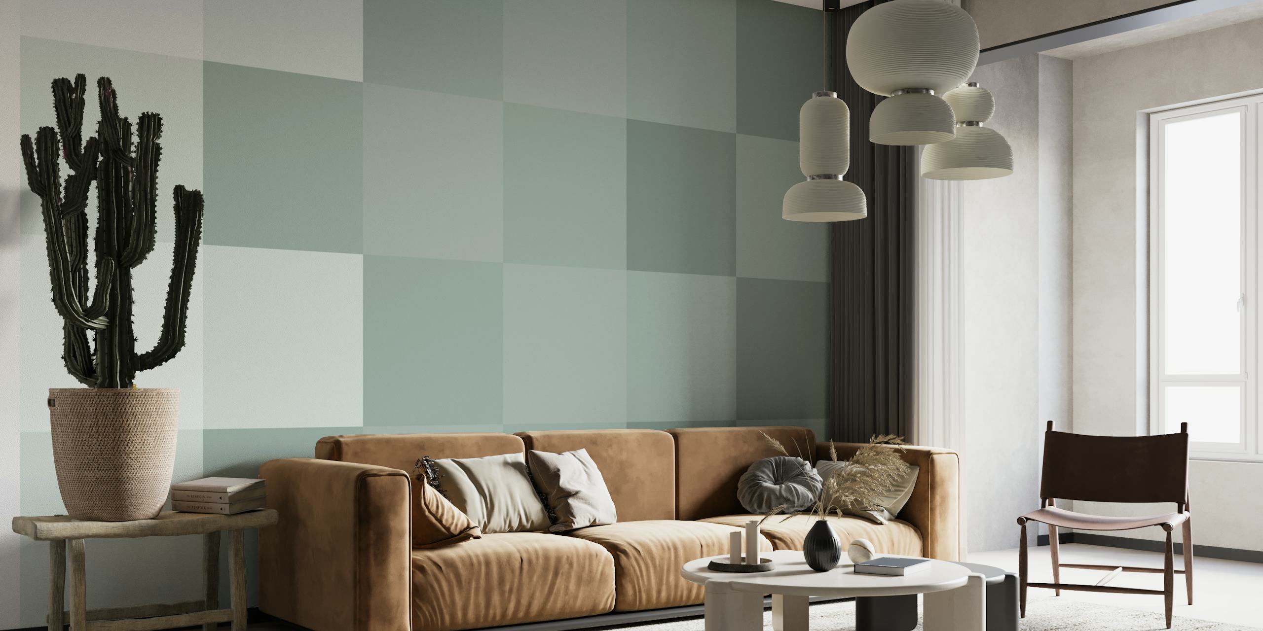 Checkerboard Sage wallpaper