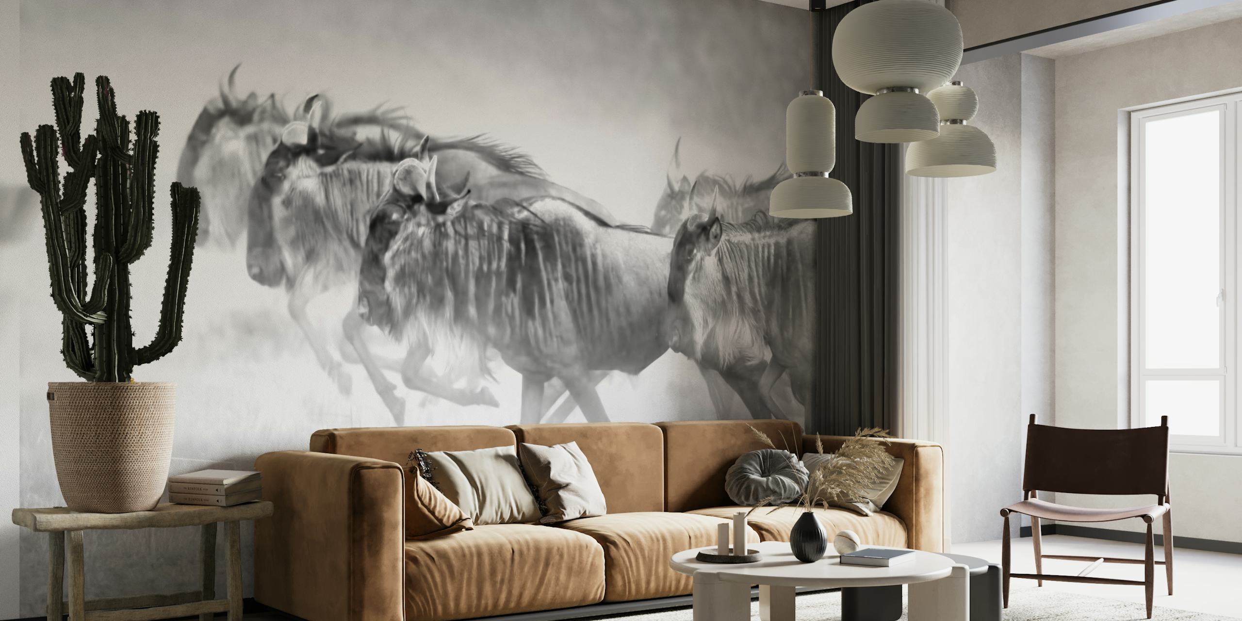 Unstopable wallpaper in a stylish room