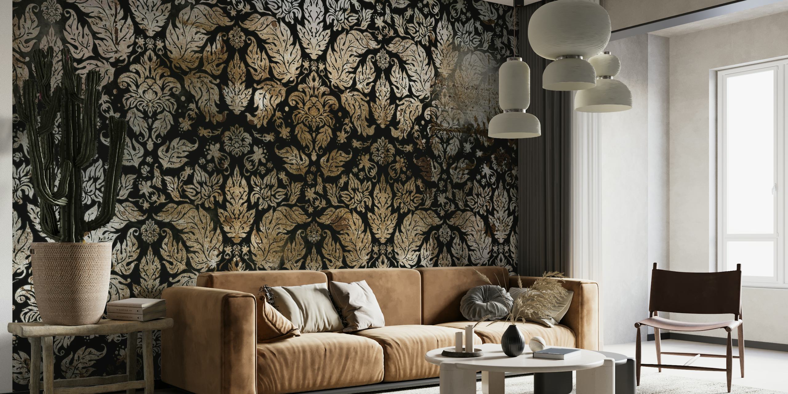 Damask Luxury Monochrome wallpaper