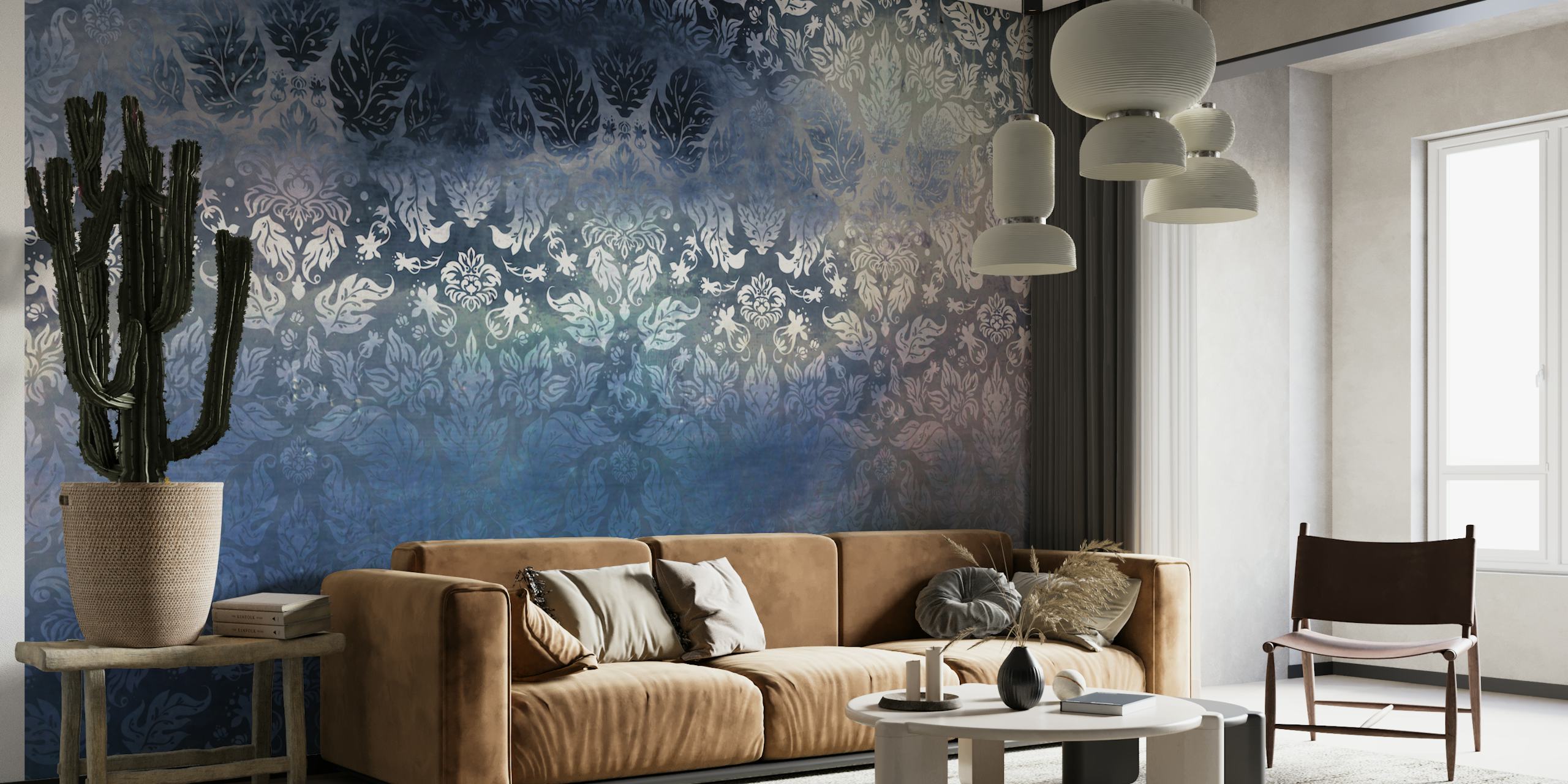 Mystic Damask Luxury wallpaper displayed in a room