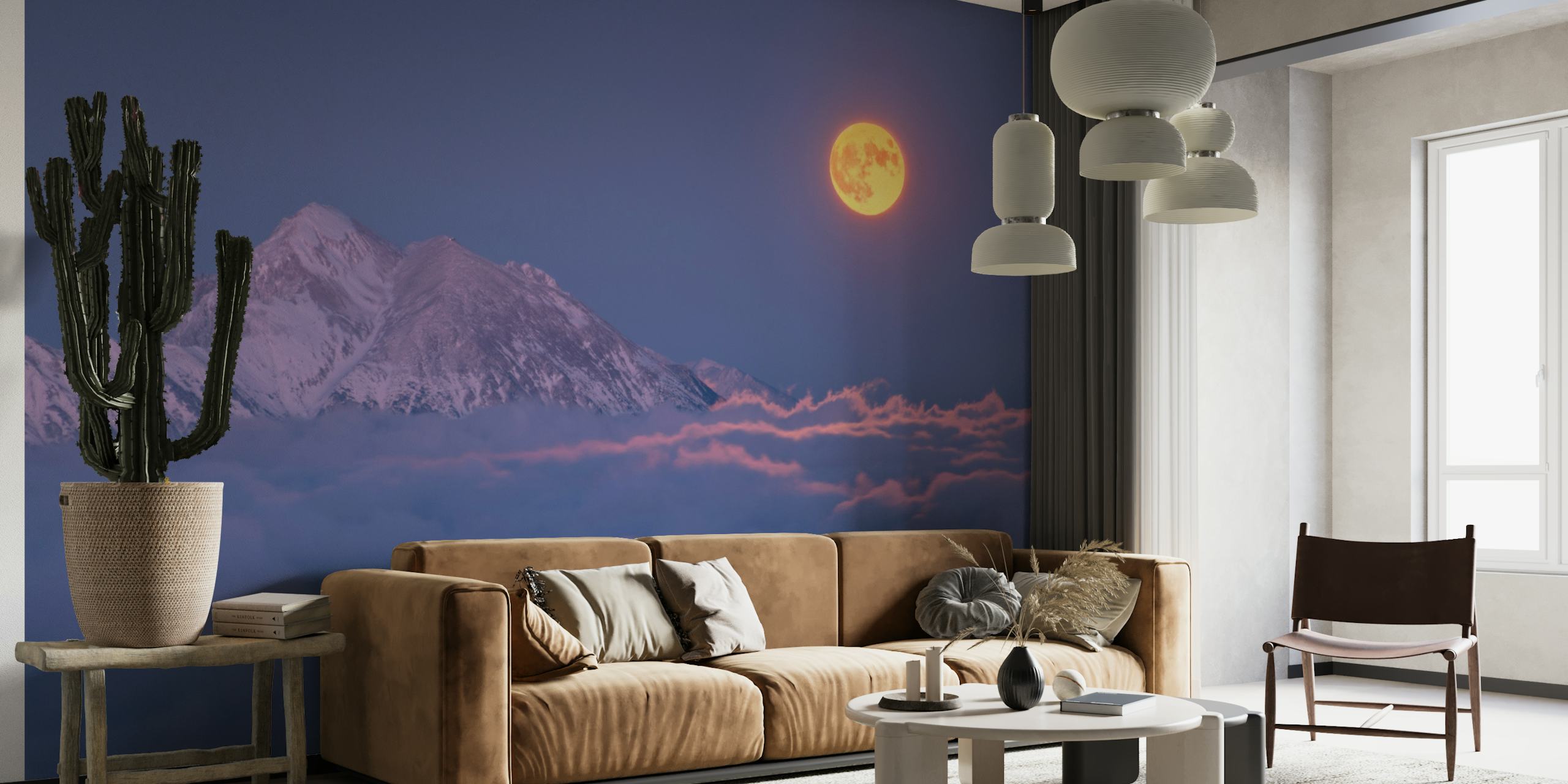 Super moon rises wallpaper
