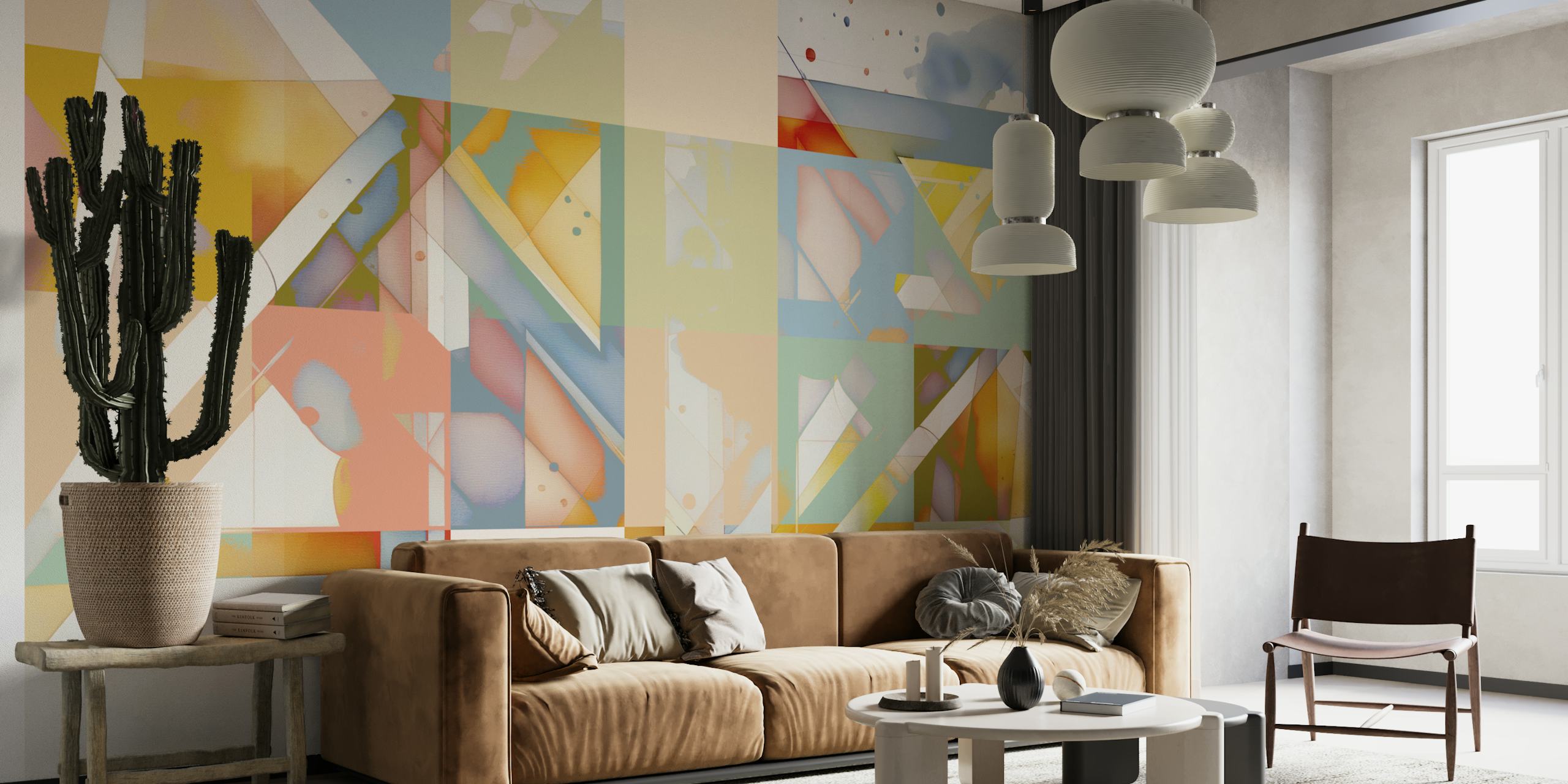 Urban Tribal Bauhaus Grunge wallpaper in a room