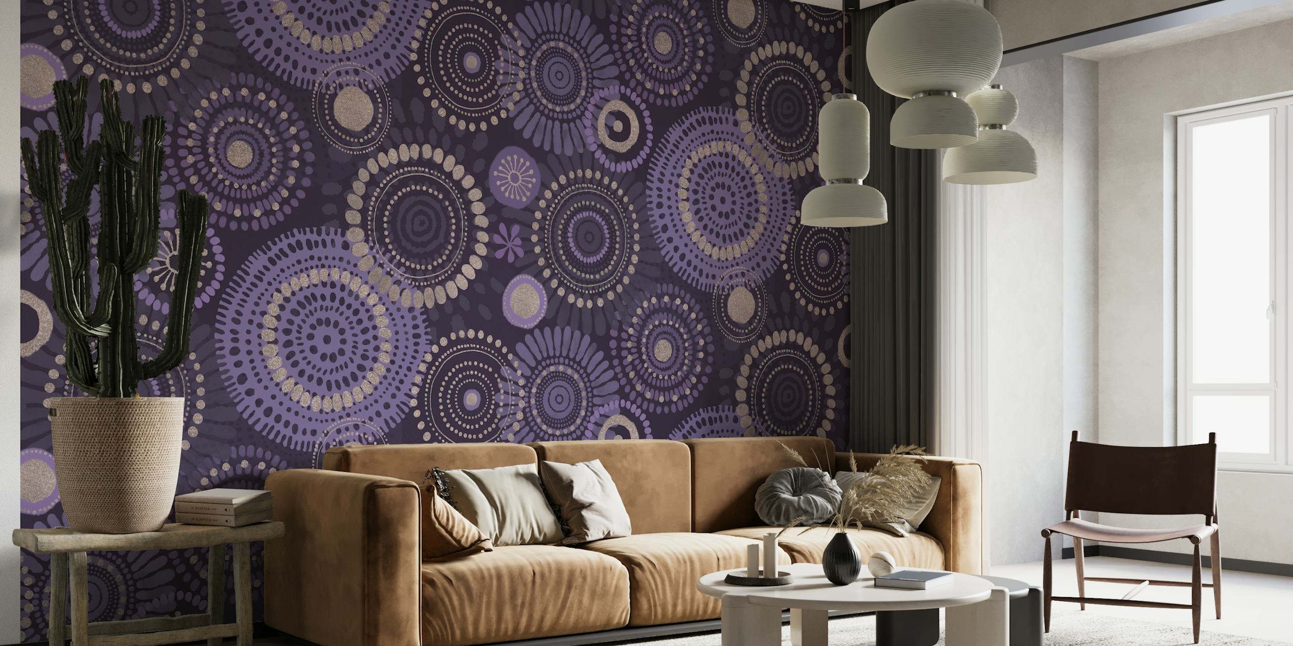 Opulent Rhapsody Of India Purple Silver wallpaper