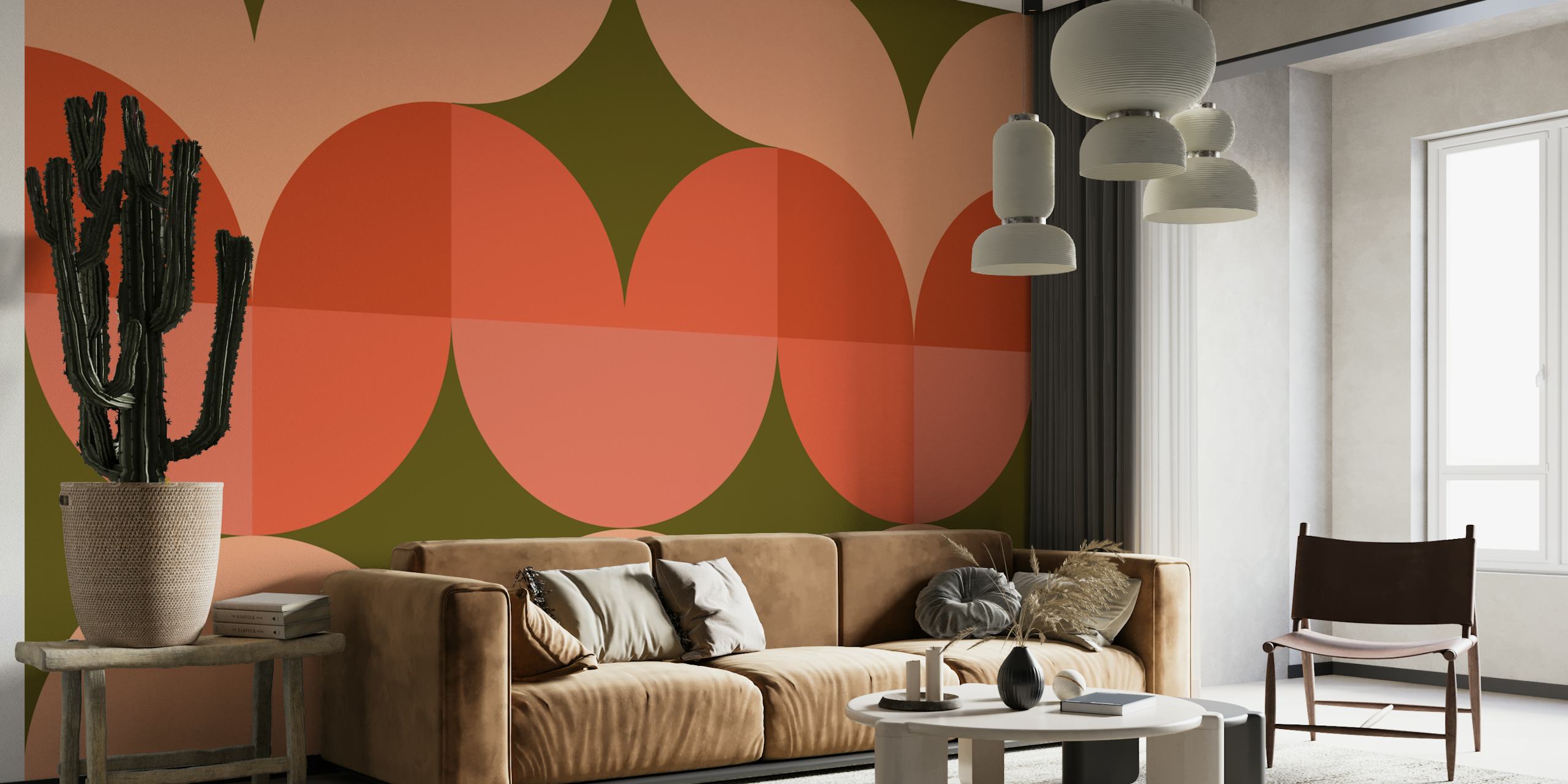 Vintage floral abstract wallpaper design